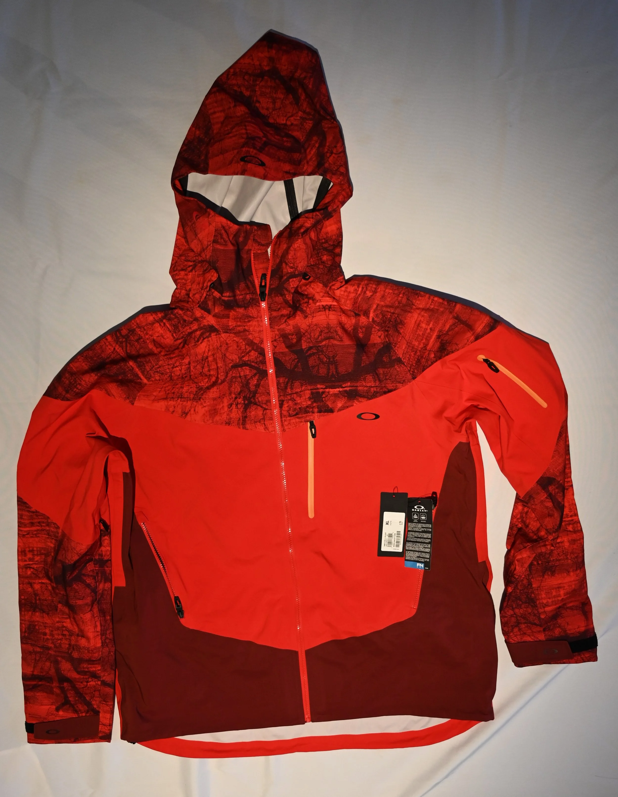 OAKLEY TIMBER 2.0 SHELL 3L 15K JACKET SNOW XLARGE MENS RED/CAMO