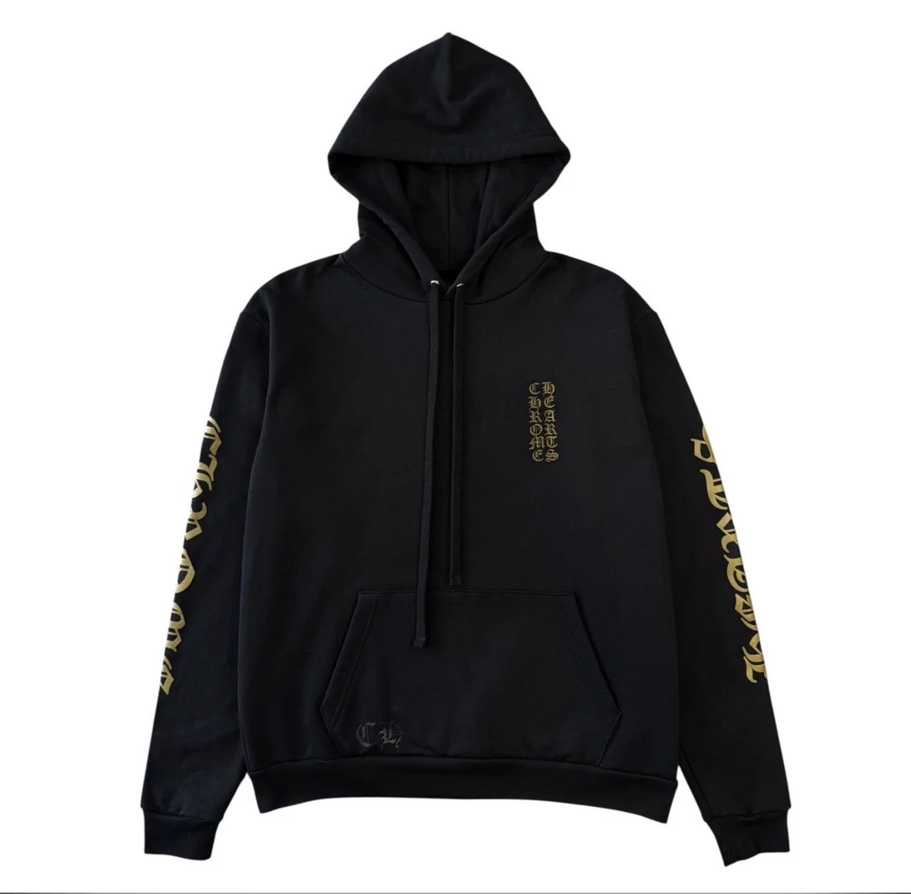 Chrome Hearts Vertical Logo Hoodie Black/Army Green (XL)