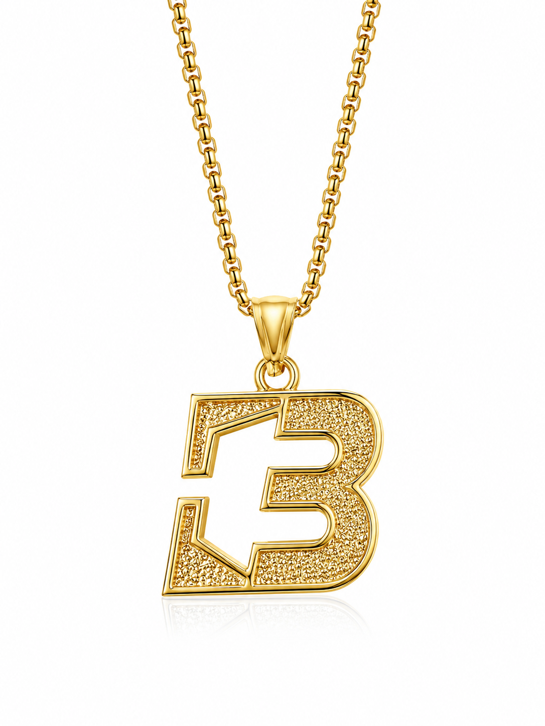 B Signature Pendant Necklace (Gold)
