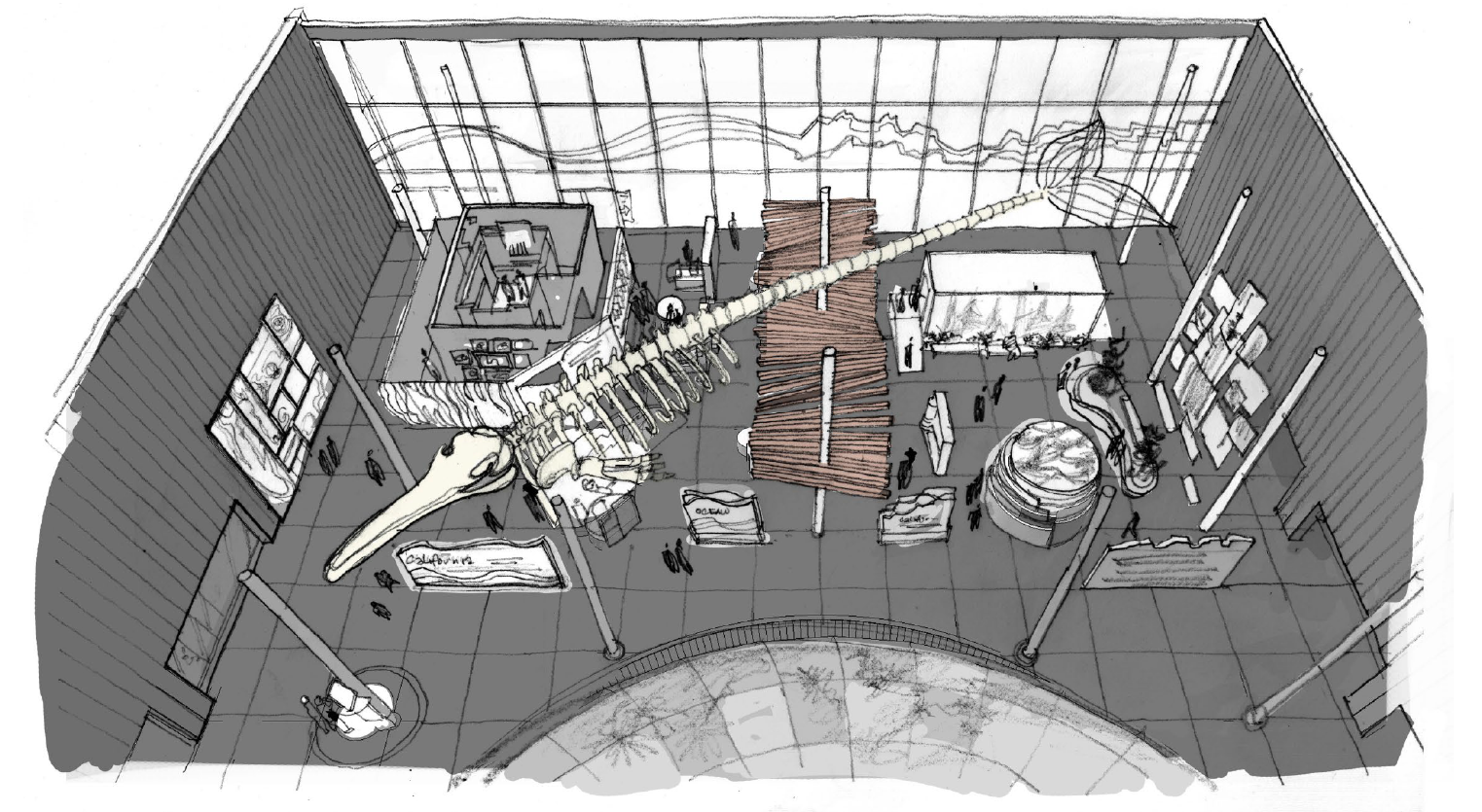Schematic bird's eye sketch 