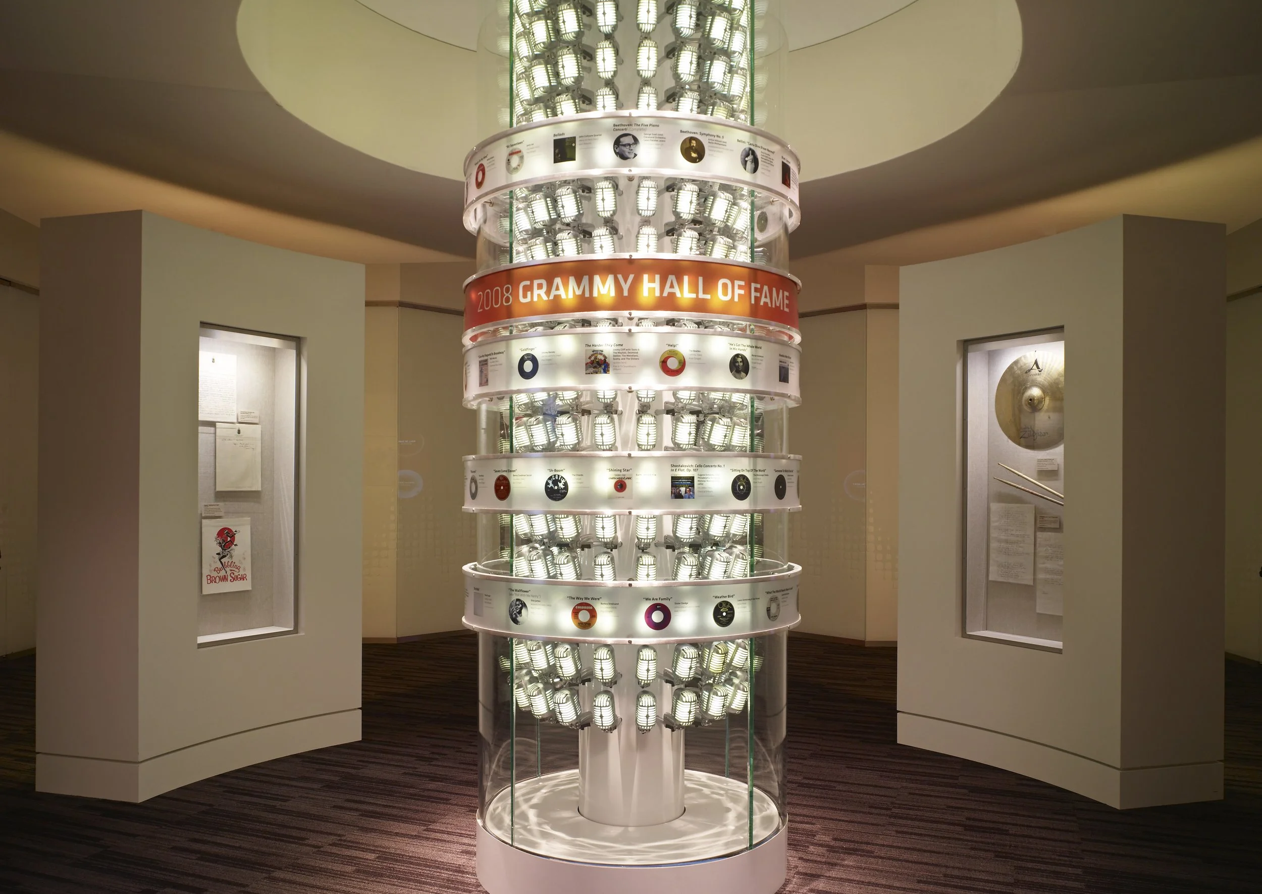 Visitors learn about the greatest people and songs in the music industry.
