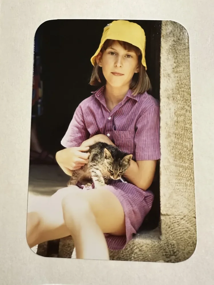 Childhood photo of Kerstin, vet-nurse-trained founder of Shangri-Paw cat hotel Singapore