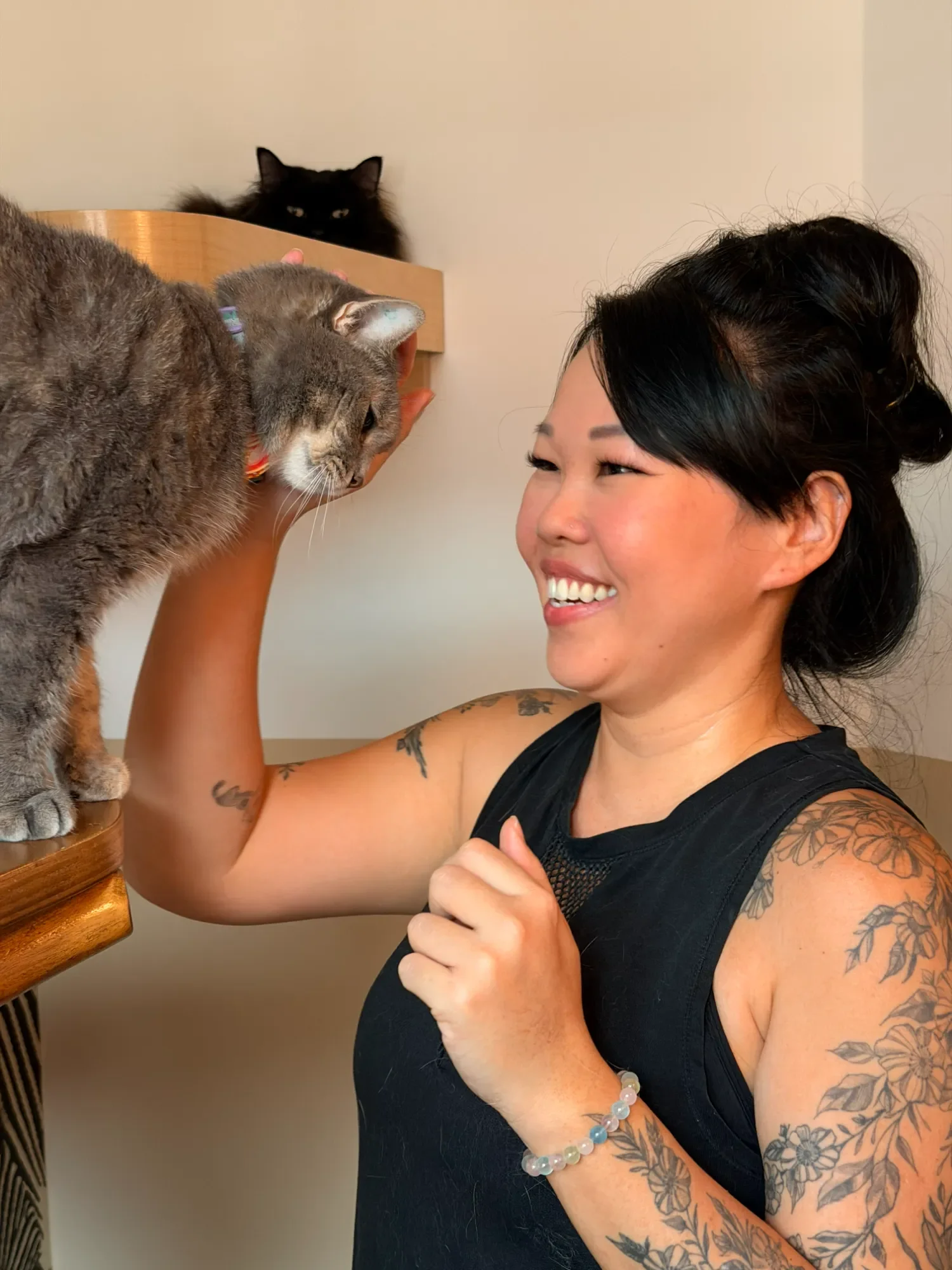 A Shangri-Paw cat concierge on the daily care round