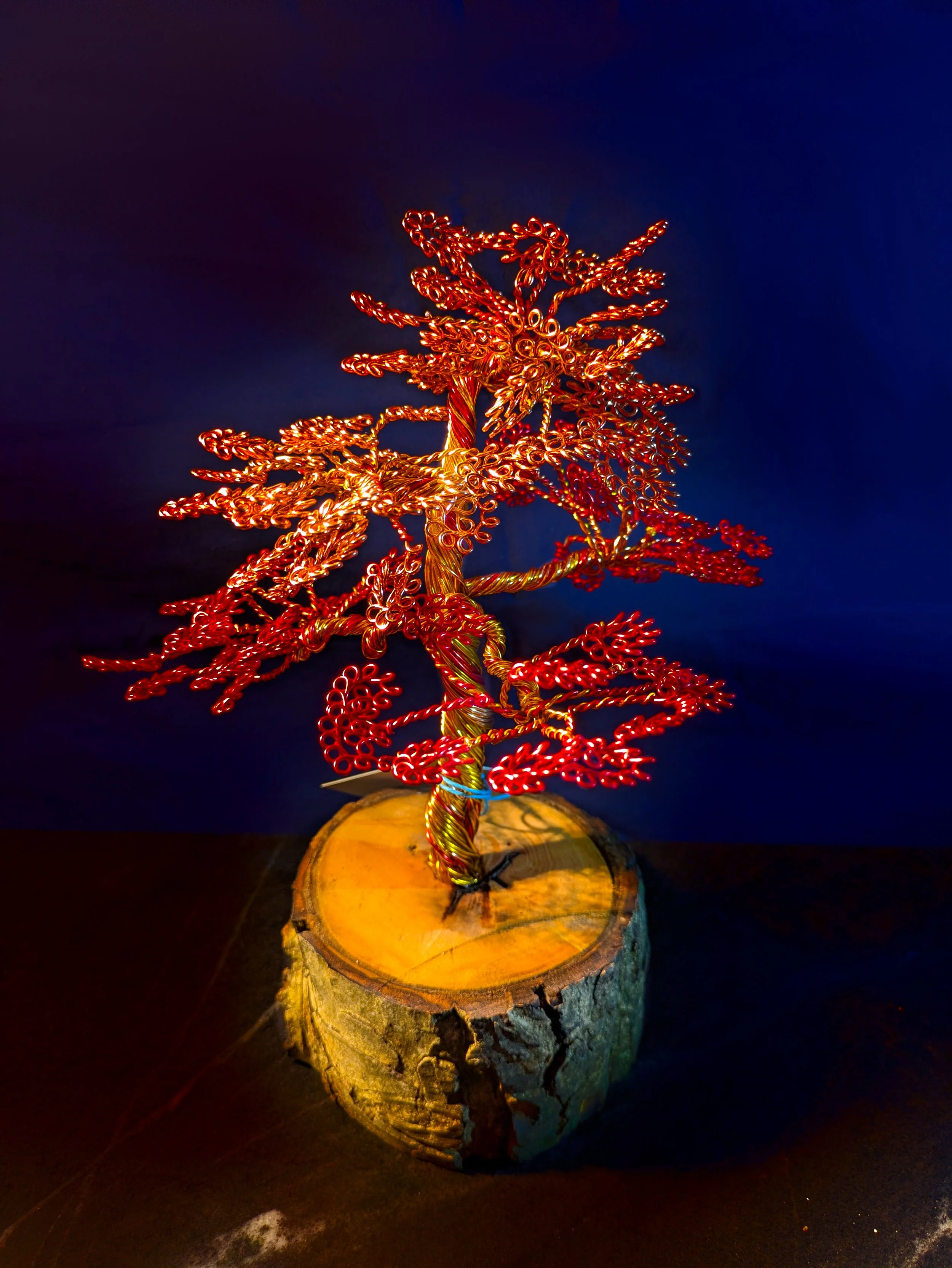 Fiery Wire Tree Sculpture