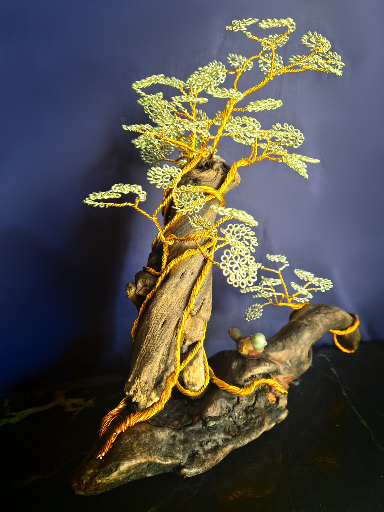 Weaving Golden Jungle Wire Tree