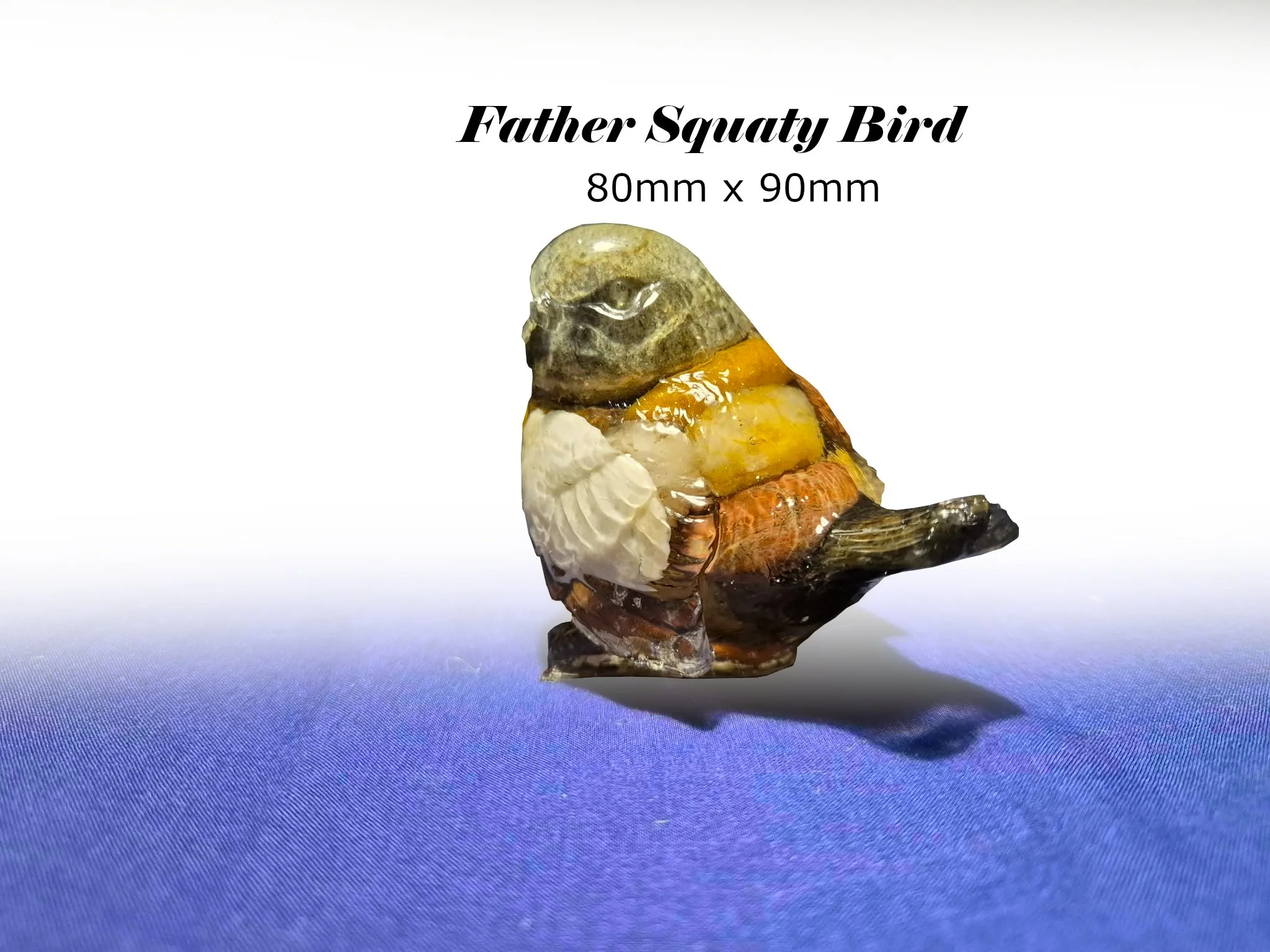 Squaty Birds Resin Sculptures