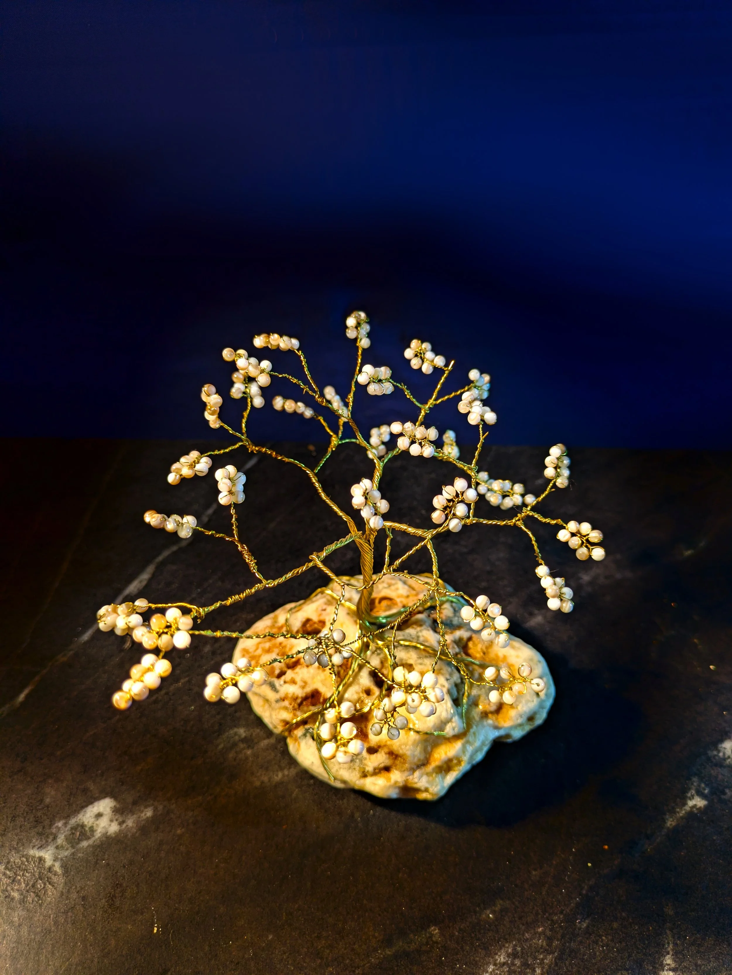 Golden Apricot Wire Tree