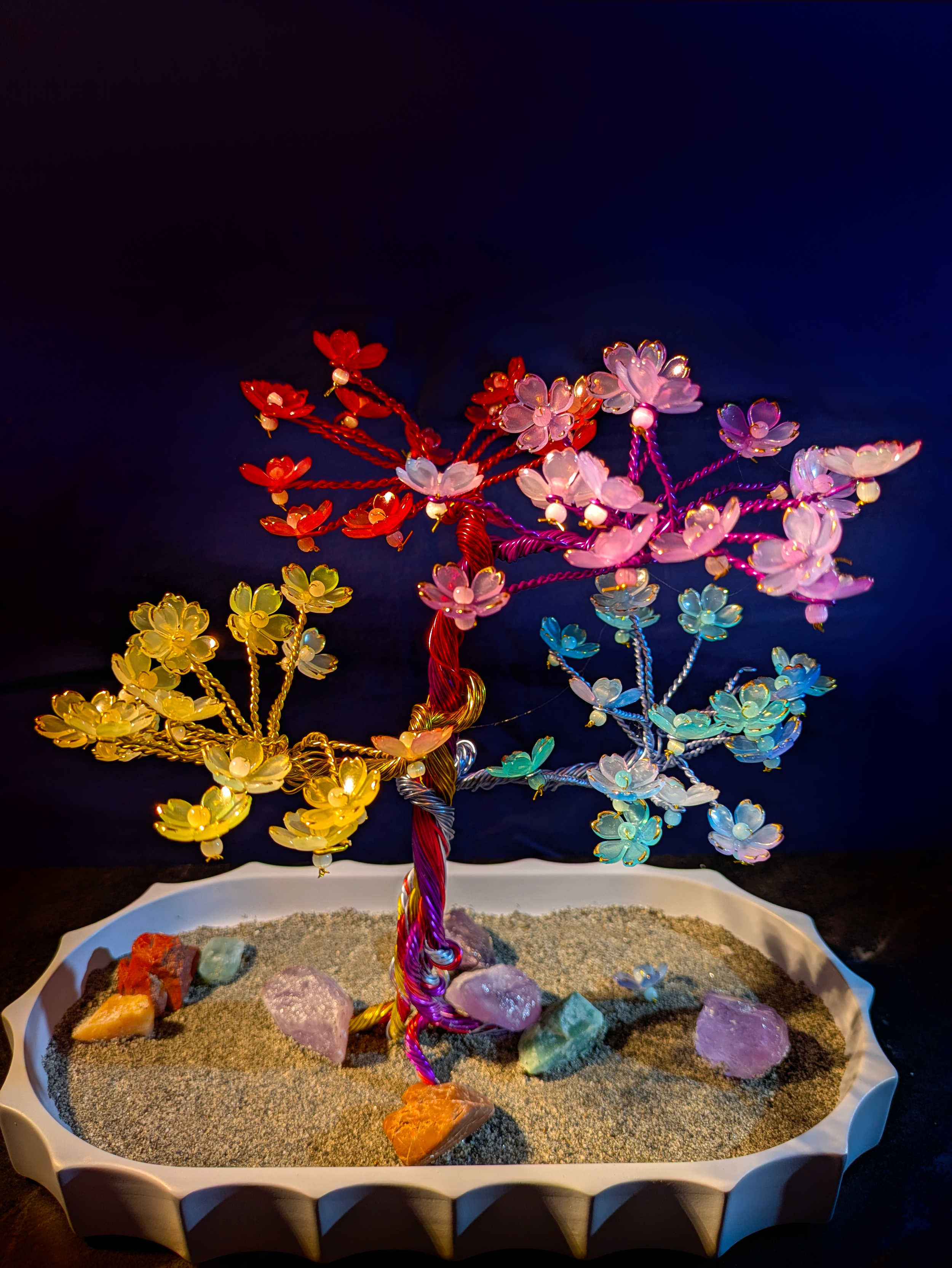 Whimsical Vibrant Wire Tree