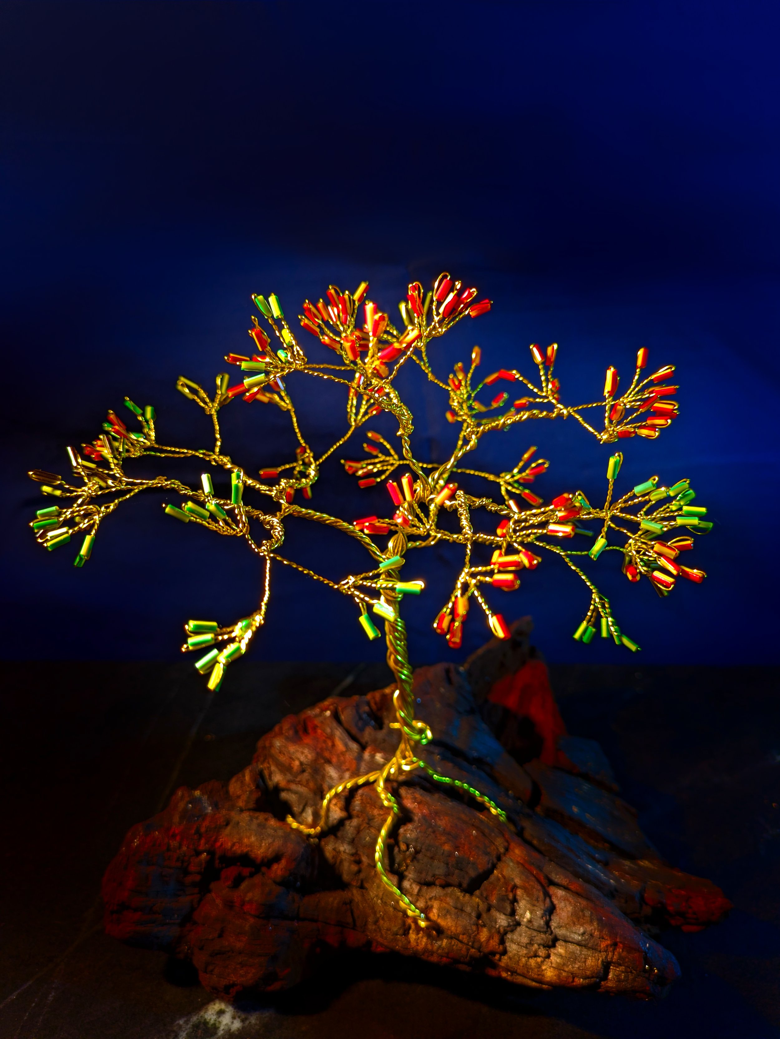 Golden Firecracker Wire Tree