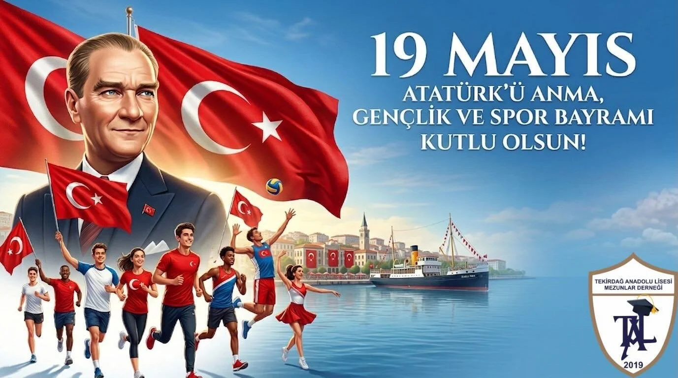 19 Mayıs; sadece bir bayram değil, bir milletin yeniden ayağa kalkışının, umudunun ve gen&ccedil;liğe duyulan inancın simgesidir. 🇹🇷

Bizler de Tekirdağ Anadolu Lisesi mezunları olarak; ge&ccedil;mişinden g&uuml;&ccedil; alan, geleceğe umutla bakan