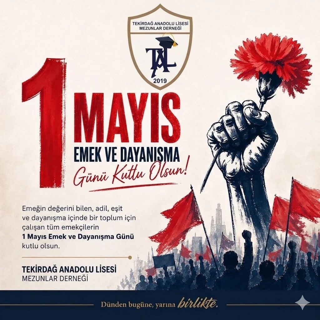 Emeğin değerini bilen, adil, eşit ve dayanışma i&ccedil;inde bir toplum i&ccedil;in &ccedil;alışan t&uuml;m emek&ccedil;ilerin 1 Mayıs Emek ve Dayanışma G&uuml;n&uuml; kutlu olsun.

#tekirdağanadolulisesi #tekirdaganadolulisesi #tekirdağ #tekirdag #1