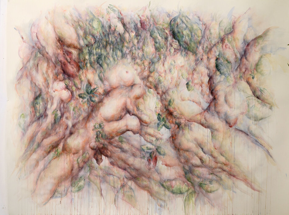 Body-Landscape No3, Watercolor on paper, 150x200cm