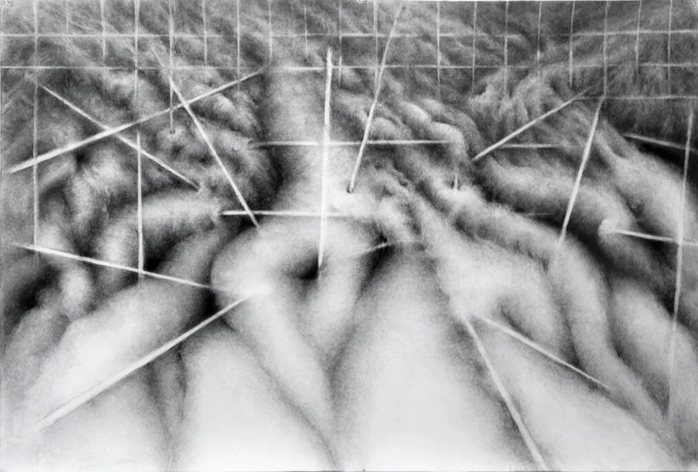 The Battle 2, 2017 Charcoal and soft pastel on paper 125x87,5 cm (49.2 x 34.4 inches.)