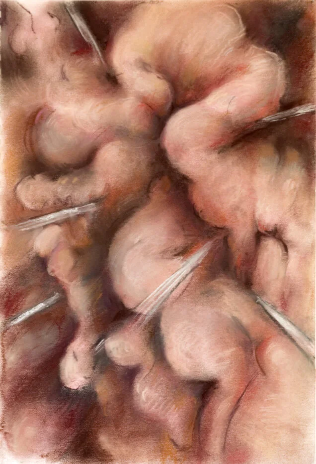 Axes 1, 2016 Soft pastel on paper. 35x24 cm (13,8 x 9,4 in.)