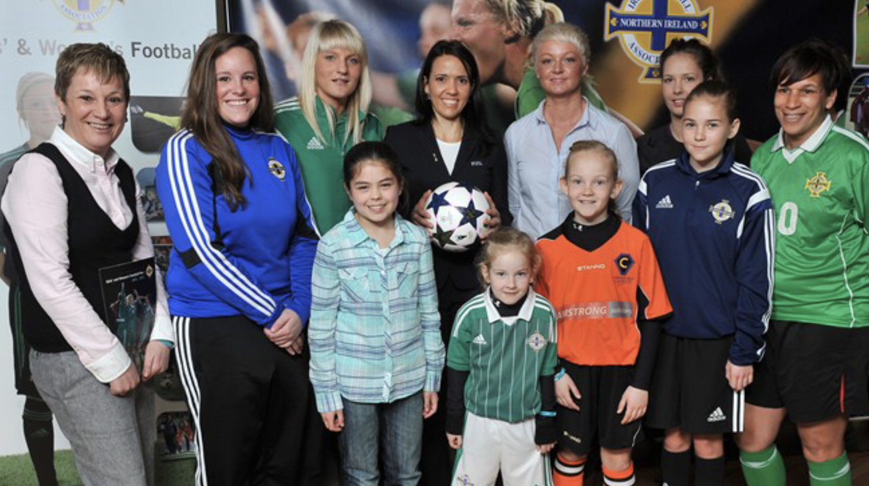 Group of Wowen and girls Irish FA