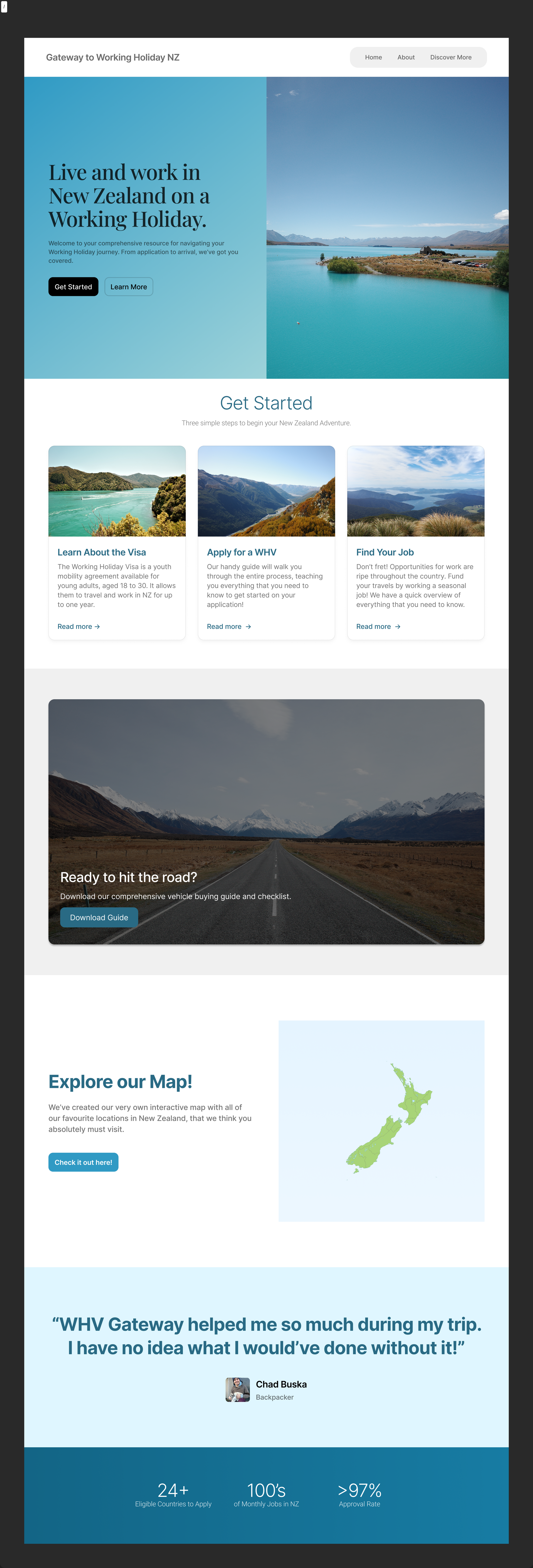 Current Project - NZ Travel Website