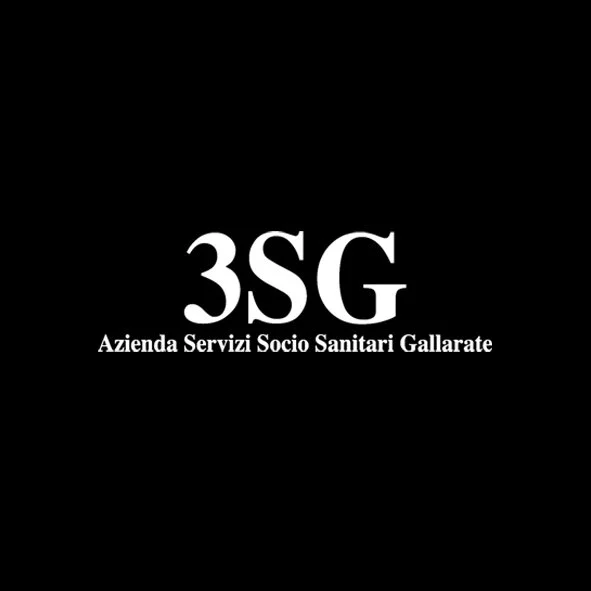 Black background with the white text '3SG' and 'Azienda Servizi Socio Sanitari Gallarate'.