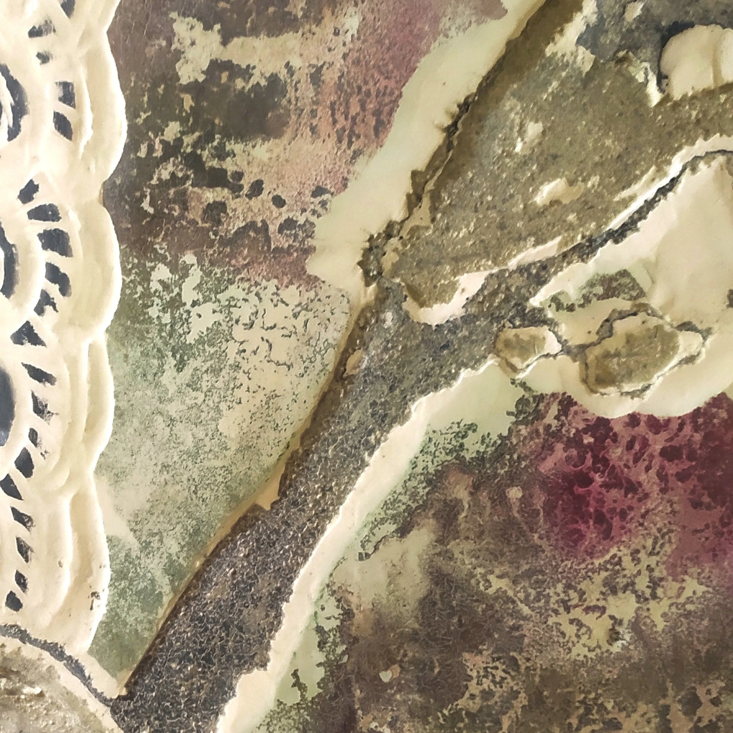 Toni Alfano, Meditterraneo Sacro (02), 2022 - Charcoal/Descialbo/mixed media, detail