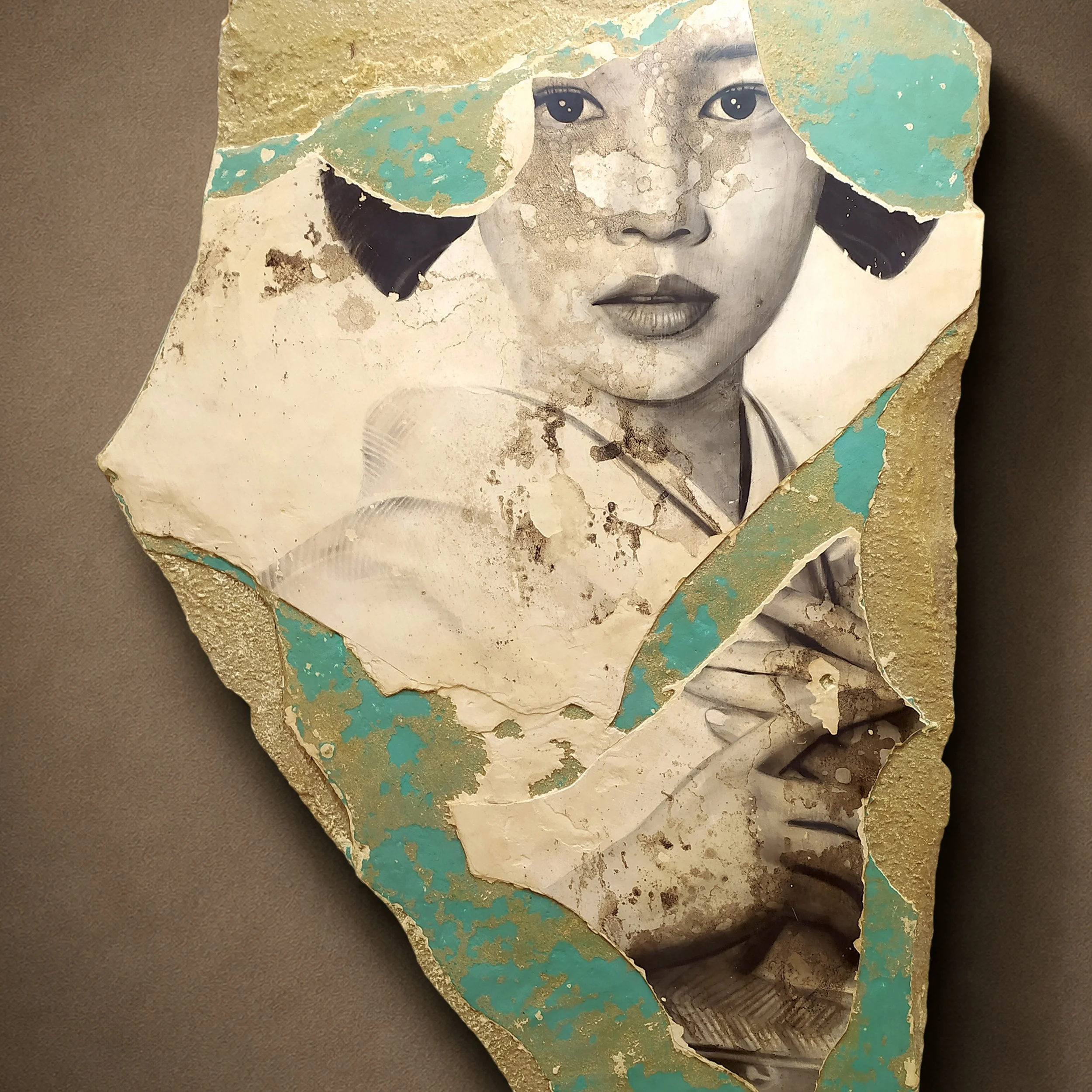 Toni Alfano, Sonatine (32), 2021 - Charcoal/Descialbo/mixed media, 56x76 cm - (private collection - London, UK)