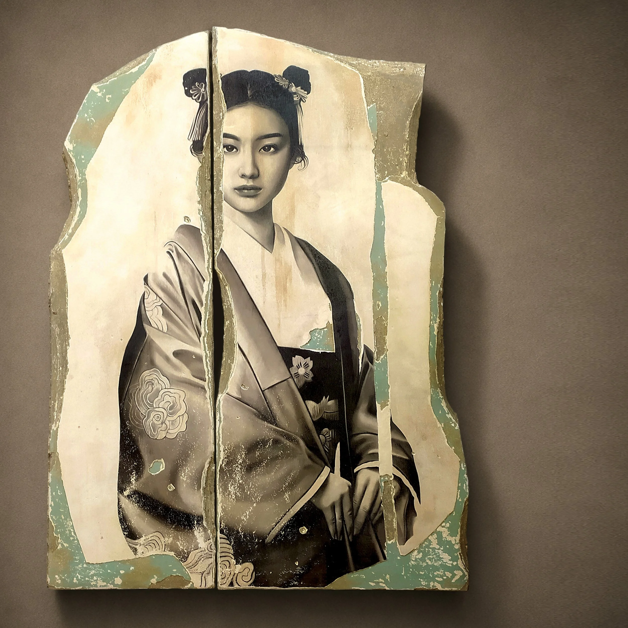 Toni Alfano, Sonatine (92), 2023 - Charcoal/Descialbo/mixed media, 105x140 cm - (private collection - Milan, IT)