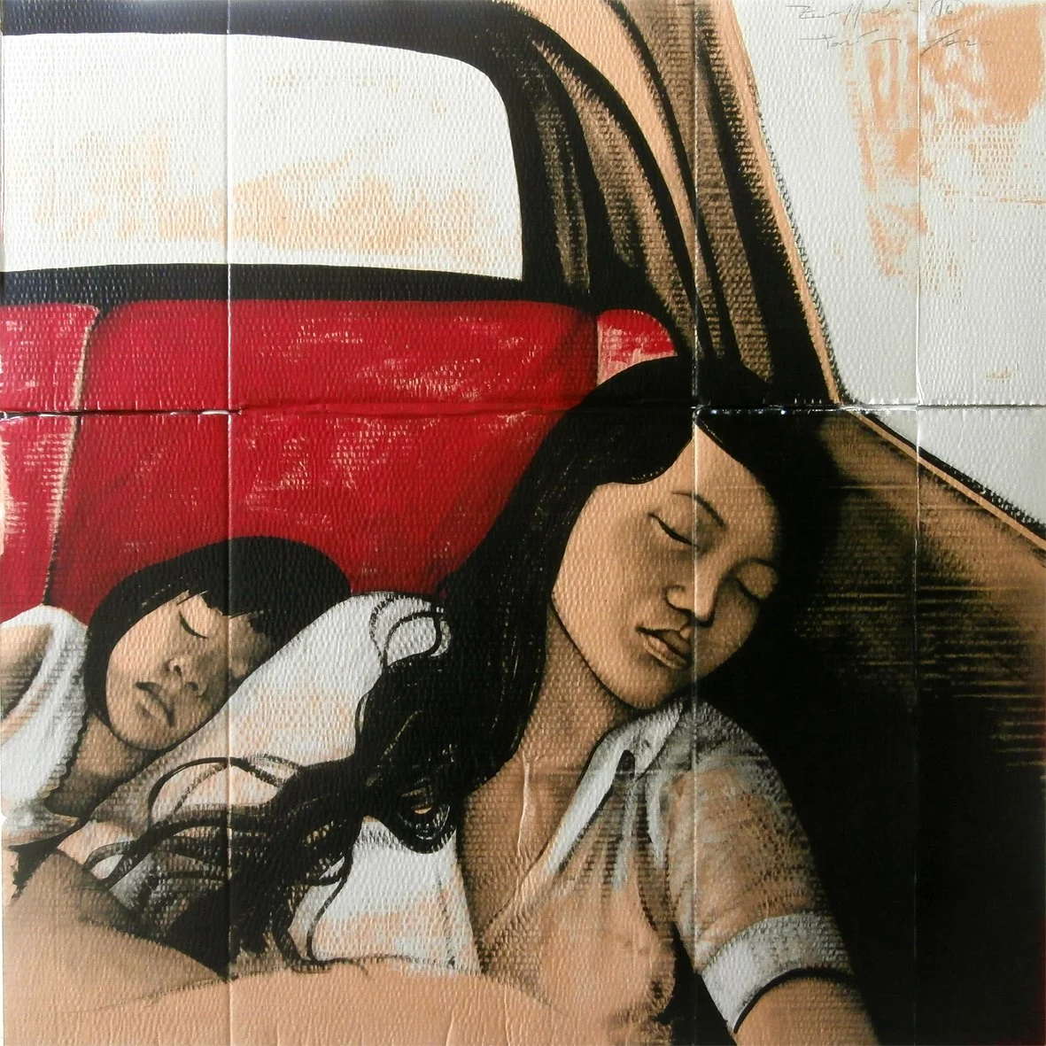 Toni Alfano, Zeppelin, 2006 - Acrylic on cardboard, 100x100 cm