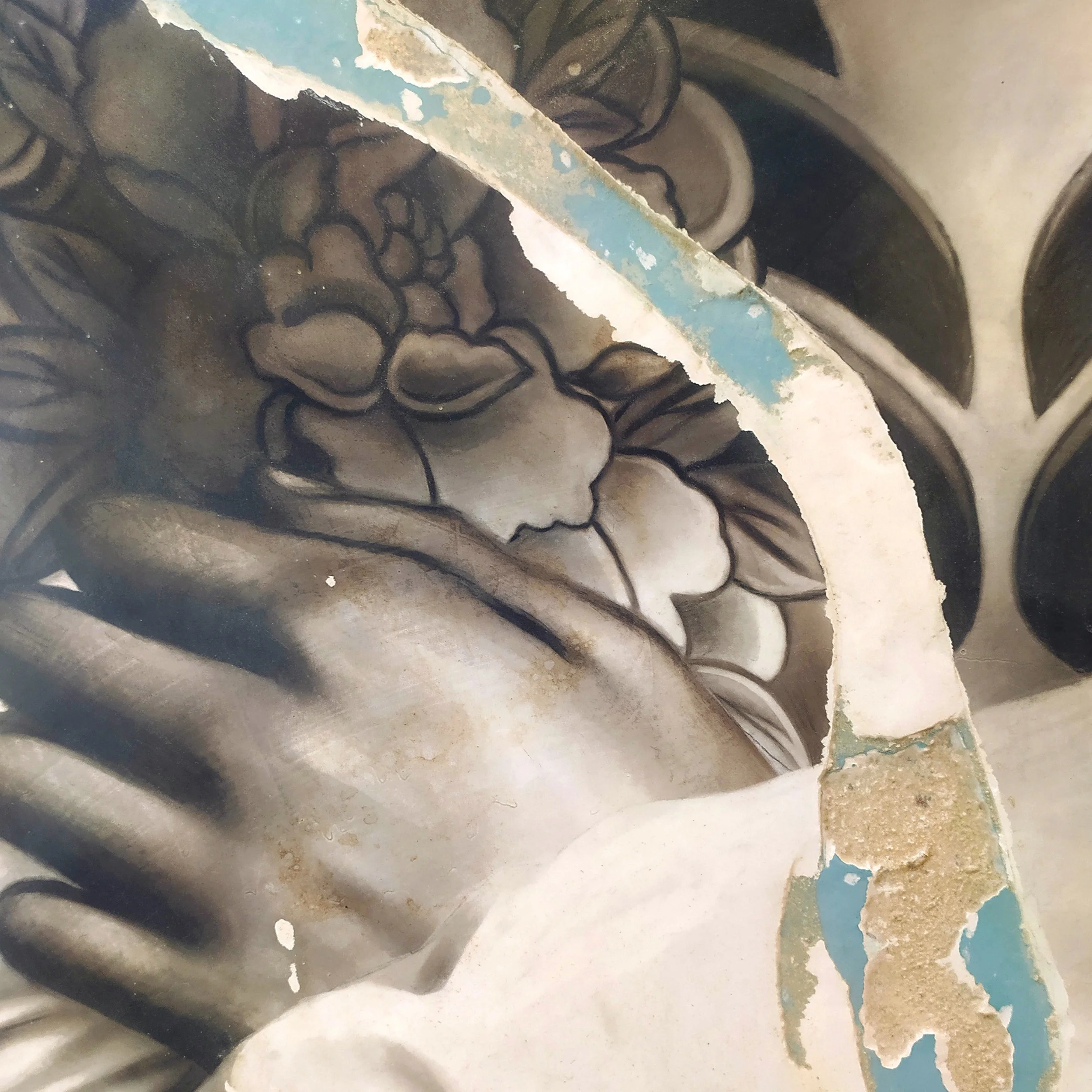 Toni Alfano, Sex Blues (01), 2023 - Charcoal/Descialbo/mixed media, detail - (private collection - Rotterdam, NL)