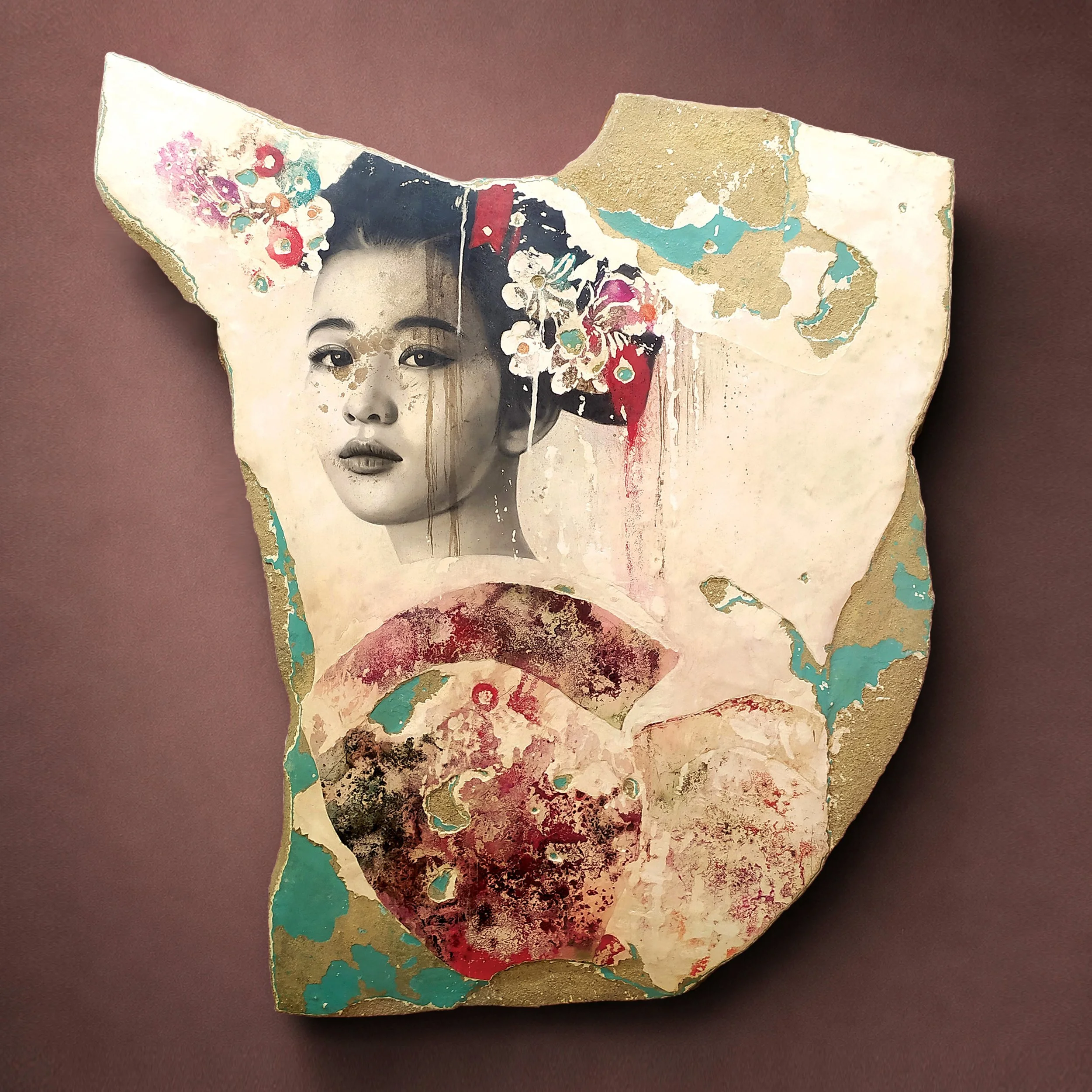 Toni Alfano, Sonatine (36), 2021 - Charcoal/Descialbo/mixed media, 100x120 cm - (private collection - London, UK)