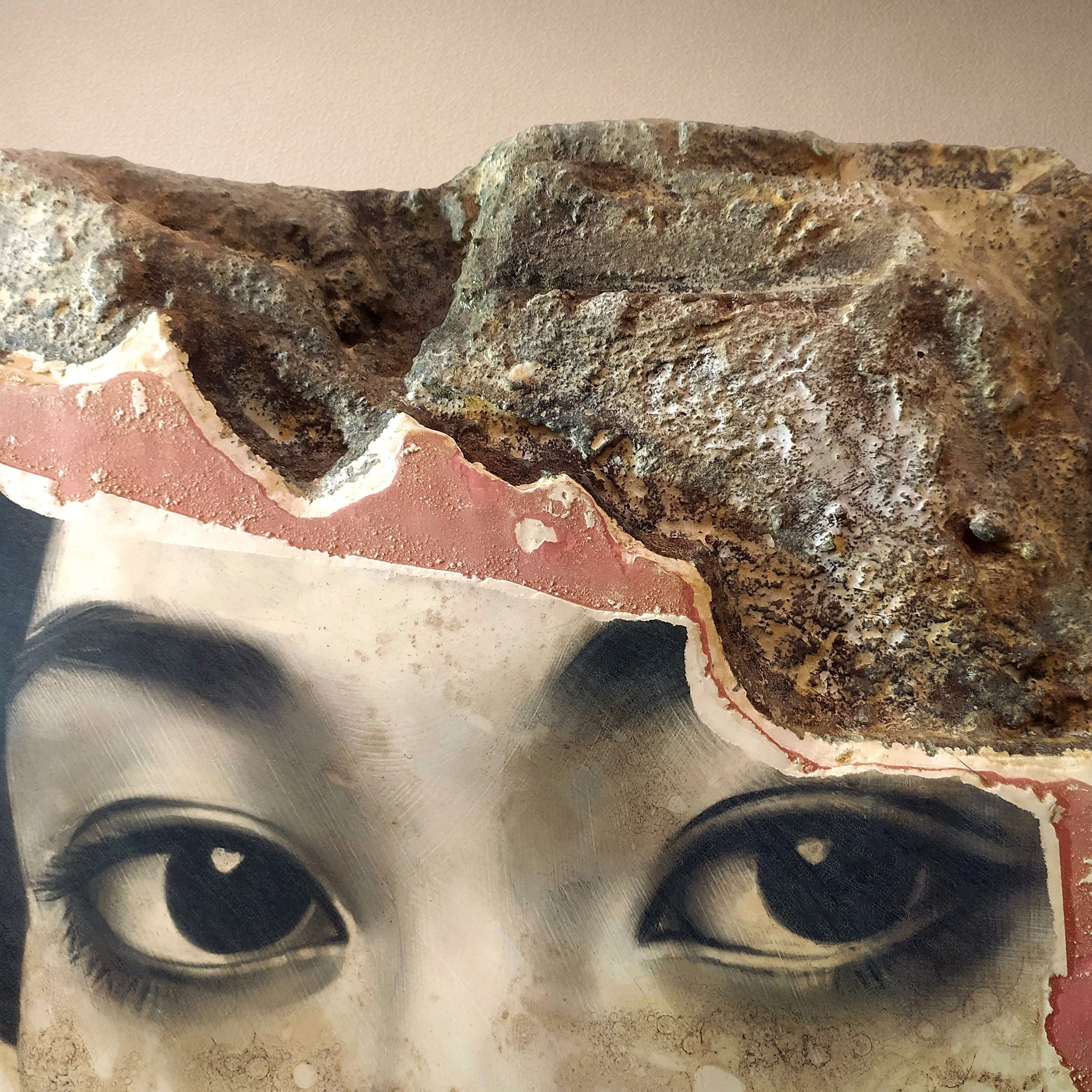 Toni Alfano, Being and Time (25), 2025 - Charcoal/Descialbo/mixed media, detail - (private collection - Amsterdam, NL)