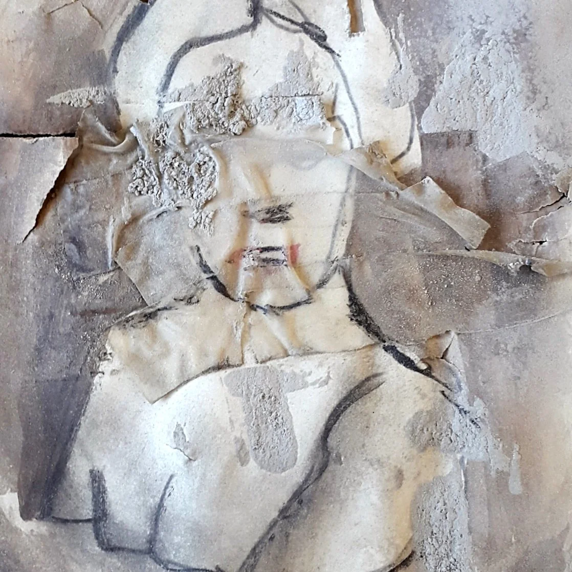Toni Alfano, Drawing from Sketchbook, 2017 - Pigments on paper and mixed media, detail