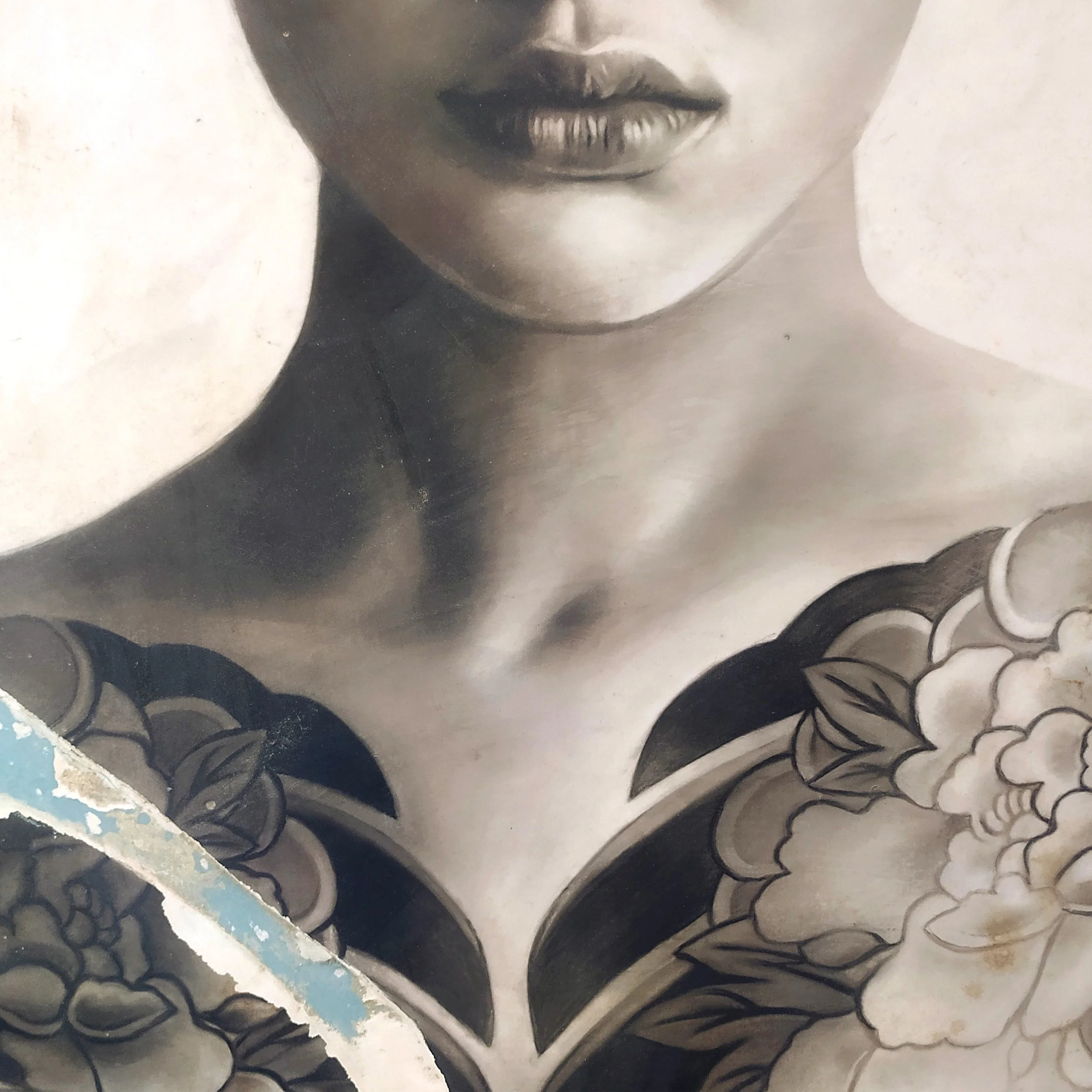 Toni Alfano, Sex Blues (01), 2023 - Charcoal/Descialbo/mixed media, detail - (private collection - Rotterdam, NL)