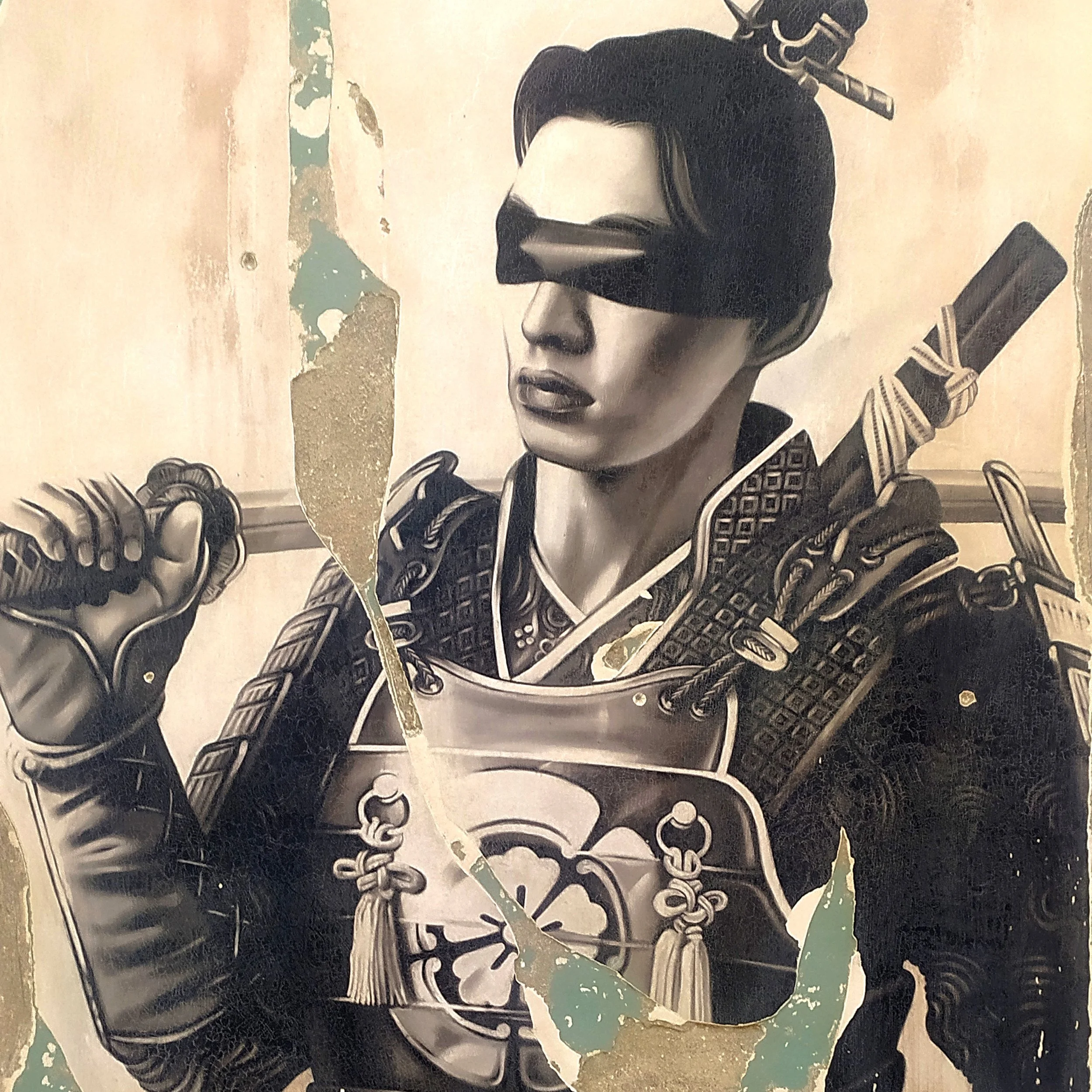 Toni Alfano, Across the Universe (05), 2023 - Charcoal/Descialbo/mixed media, detail