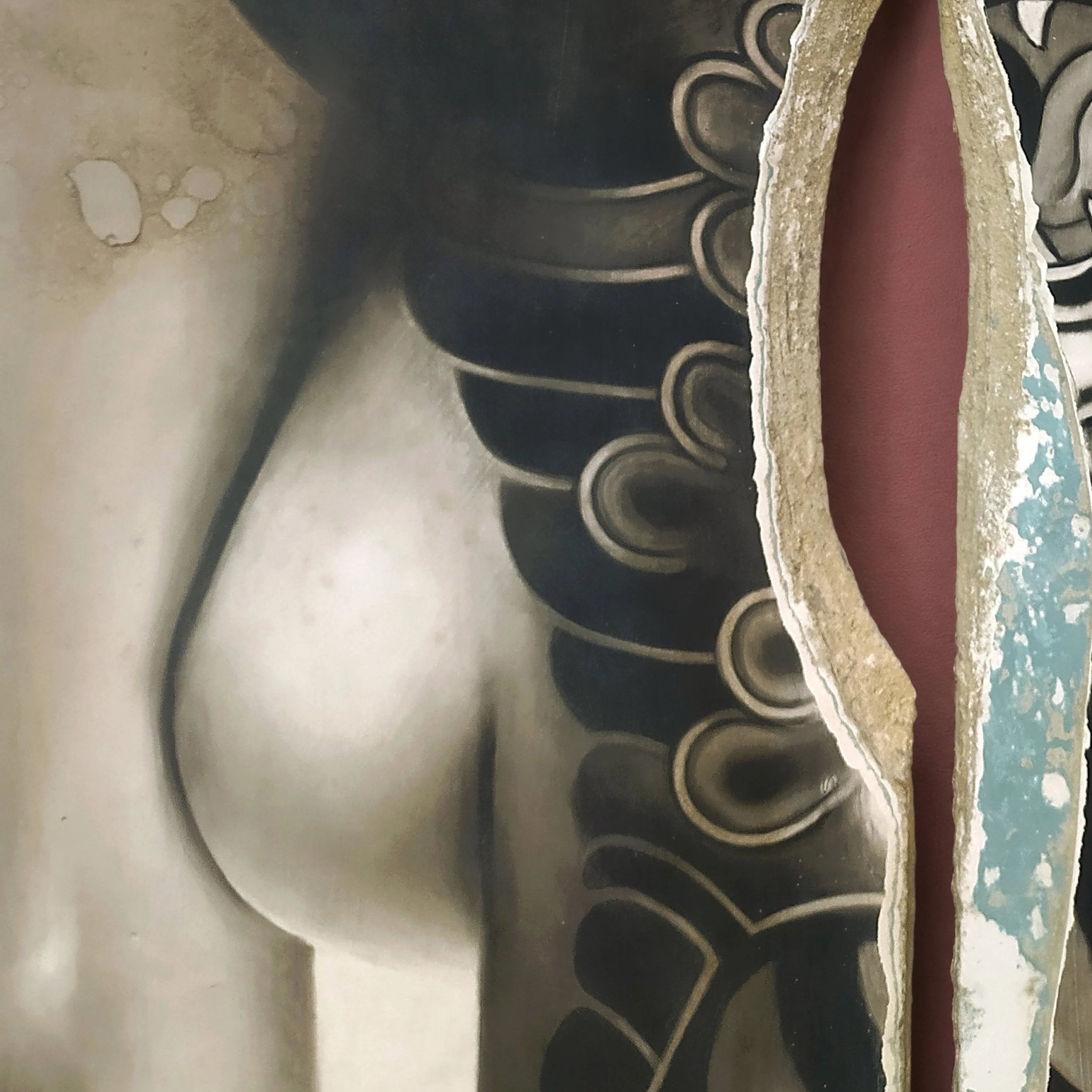 Toni Alfano, Sex Blues (02), 2023 - Charcoal/Descialbo/mixed media, detail