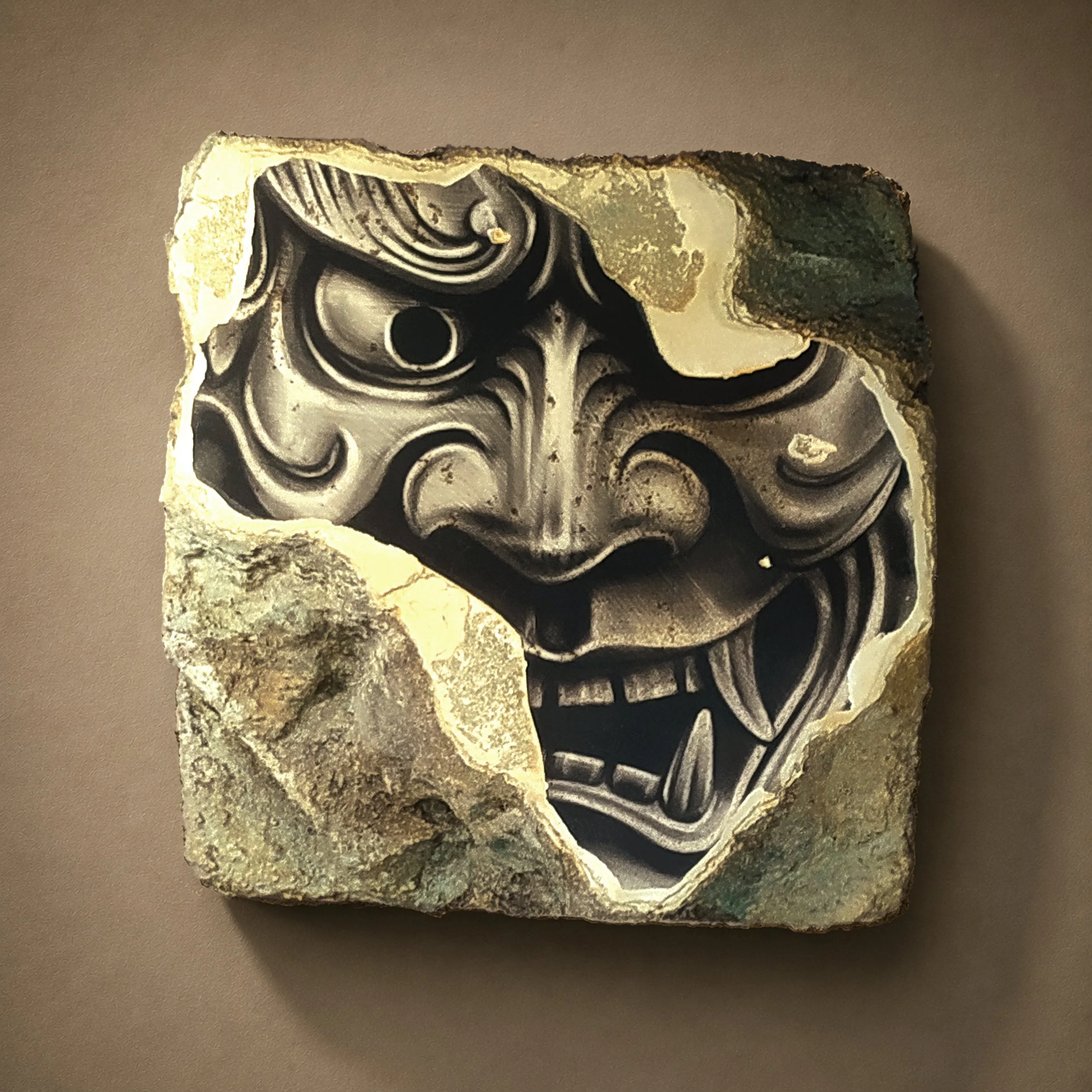 Toni Alfano, Being and Time (uliyo), 2025 - Charcoal/Descialbo/mixed media, 25x25x12 cm - (private collection - Varese, IT)