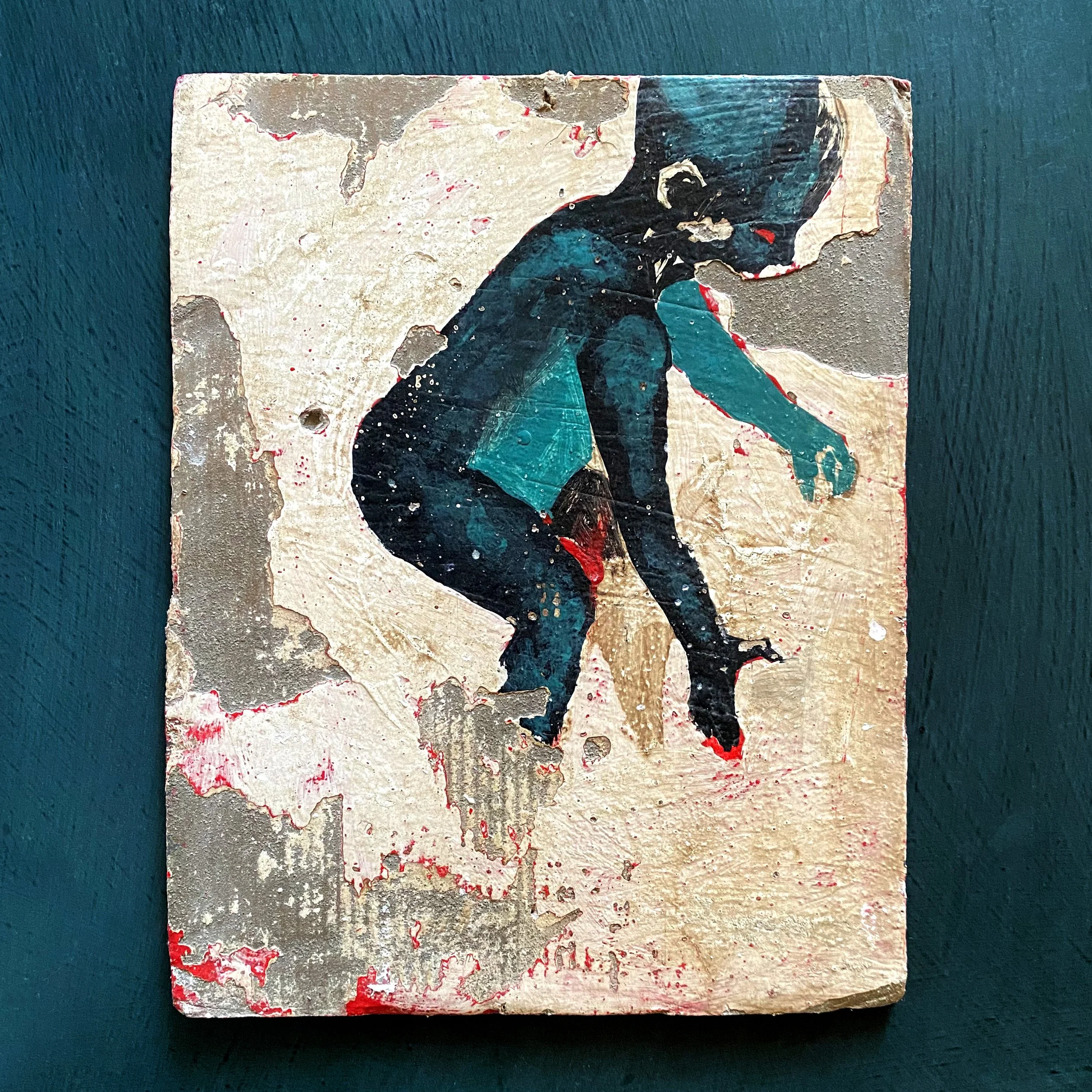 Toni Alfano, Original study (01), 2017 - Descialbo (tempera and pigments on cardboard), 19x24 cm