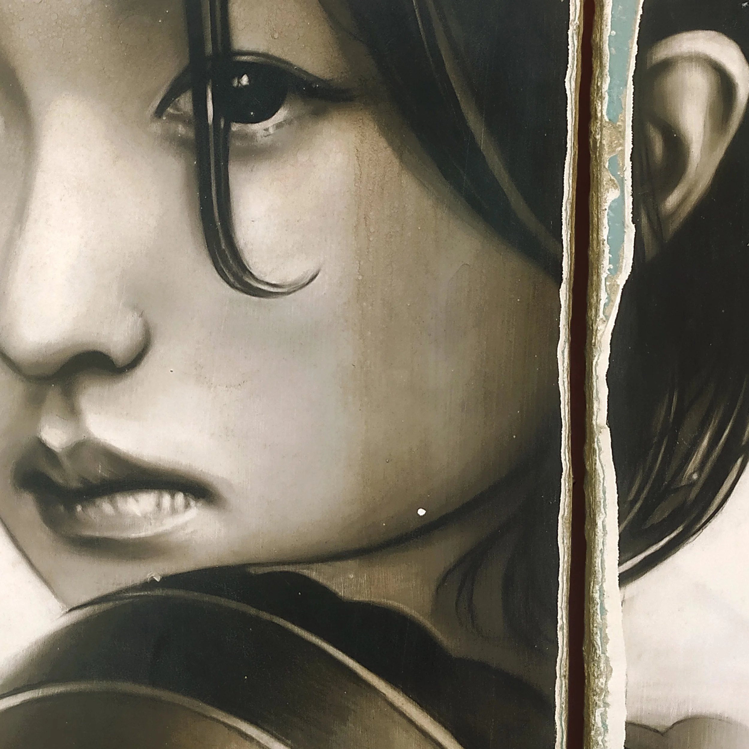 Toni Alfano, Sex Blues (02), 2023 - Charcoal/Descialbo/mixed media, detail