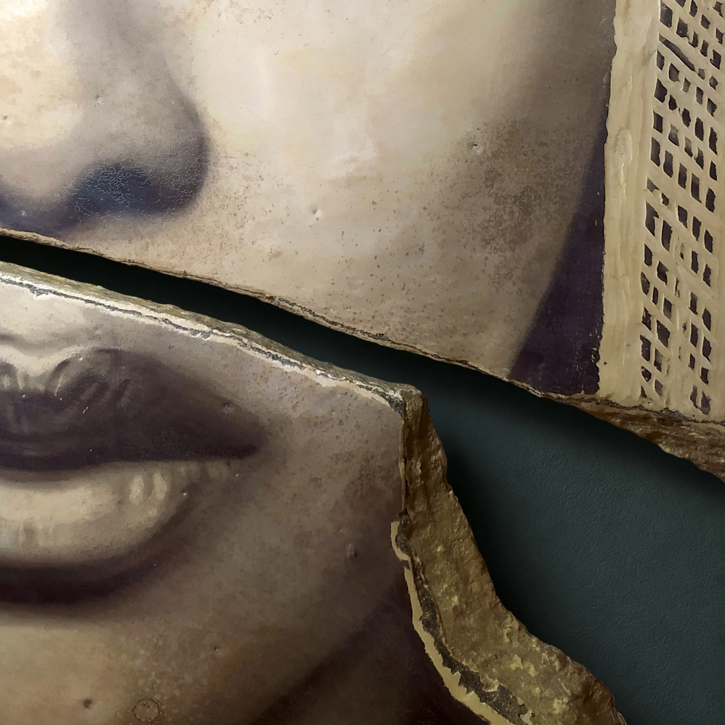 Toni Alfano, Meditterraneo Sacro (02), 2022 - Charcoal/Descialbo/mixed media, detail