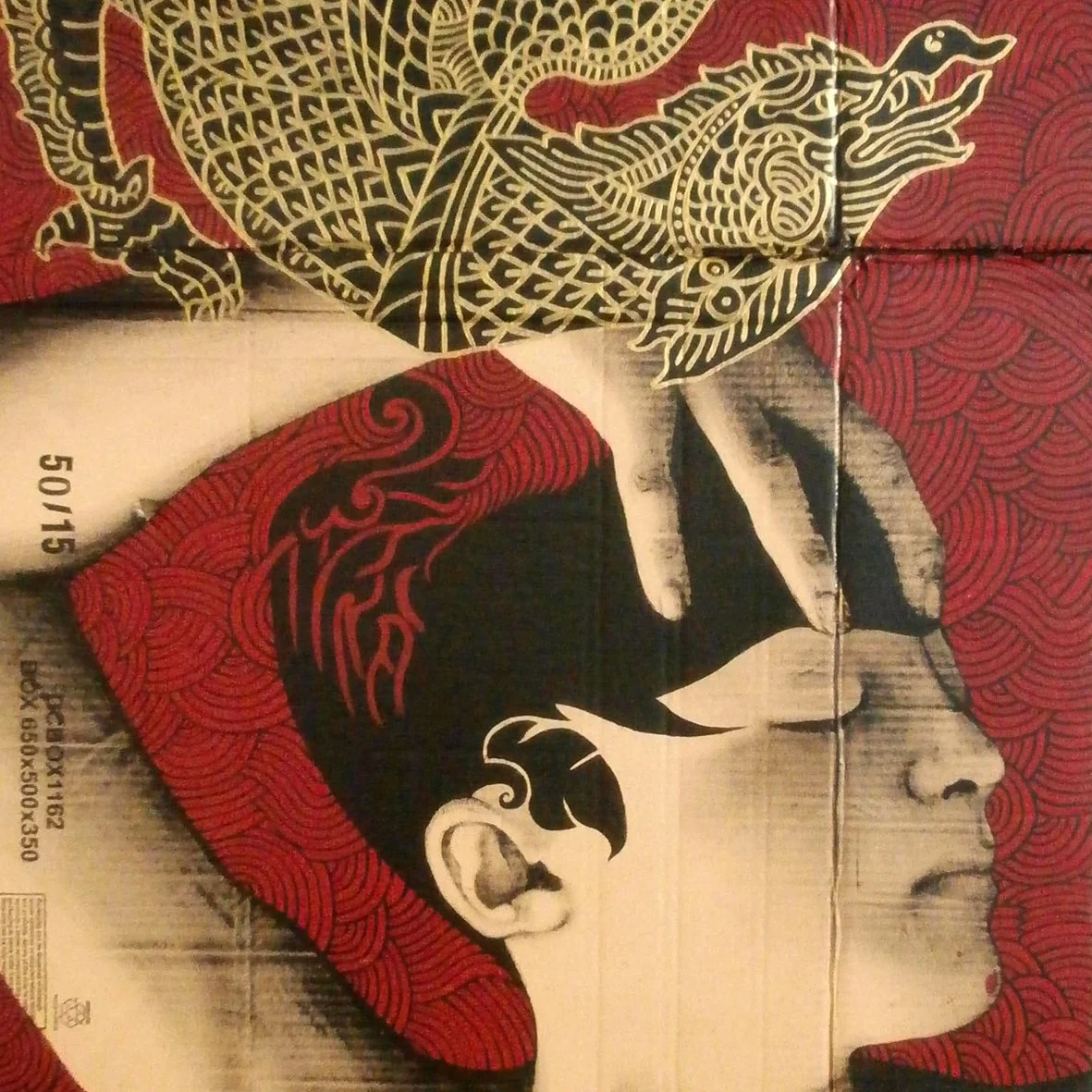 Toni Alfano, Mvse, 2006 - Acrylic on cardboard, 100x100 cm