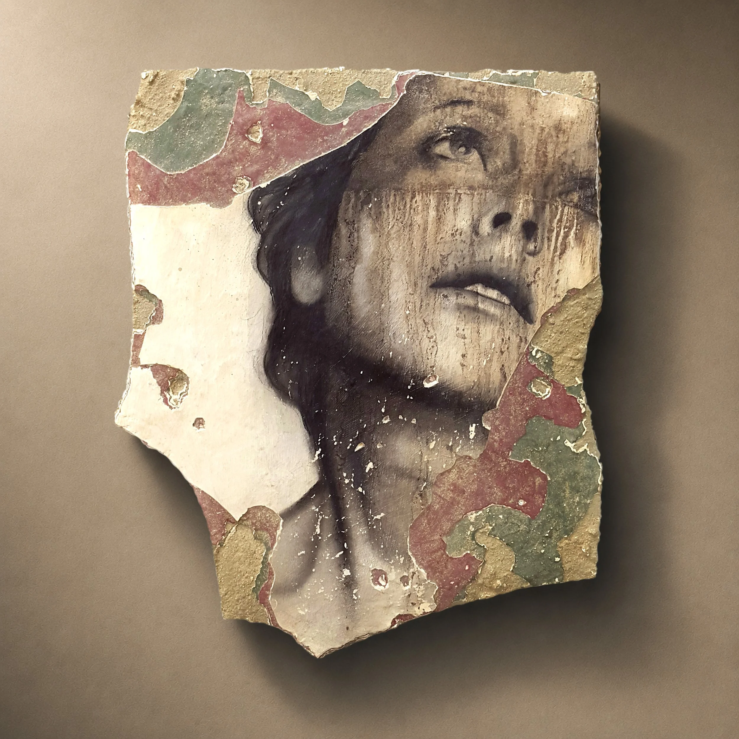 Toni Alfano, Phenomenologies (86), 2019 - Charcoal/Descialbo/mixed media, 50x60 cm - (private collection - Siena, IT)