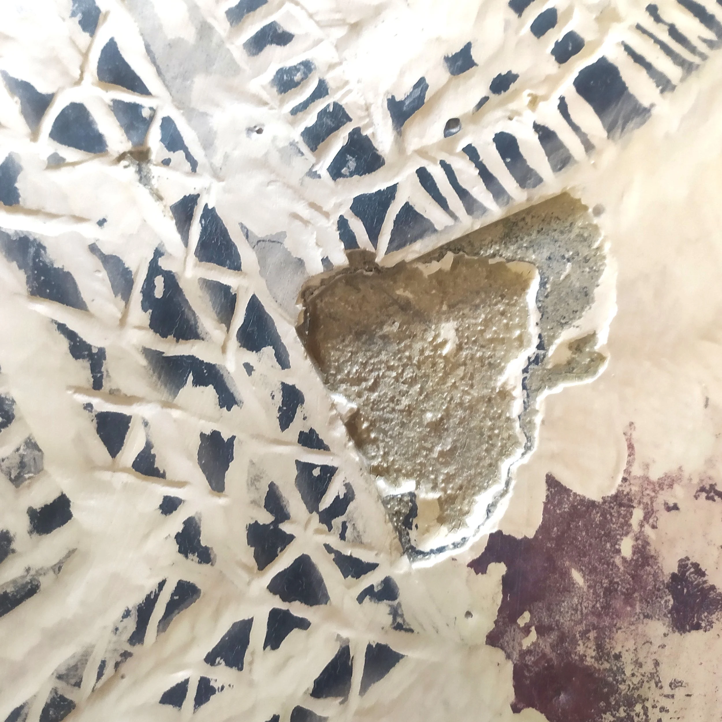 Toni Alfano, Meditterraneo Sacro (03), 2022 - Charcoal/Descialbo/mixed media, detail