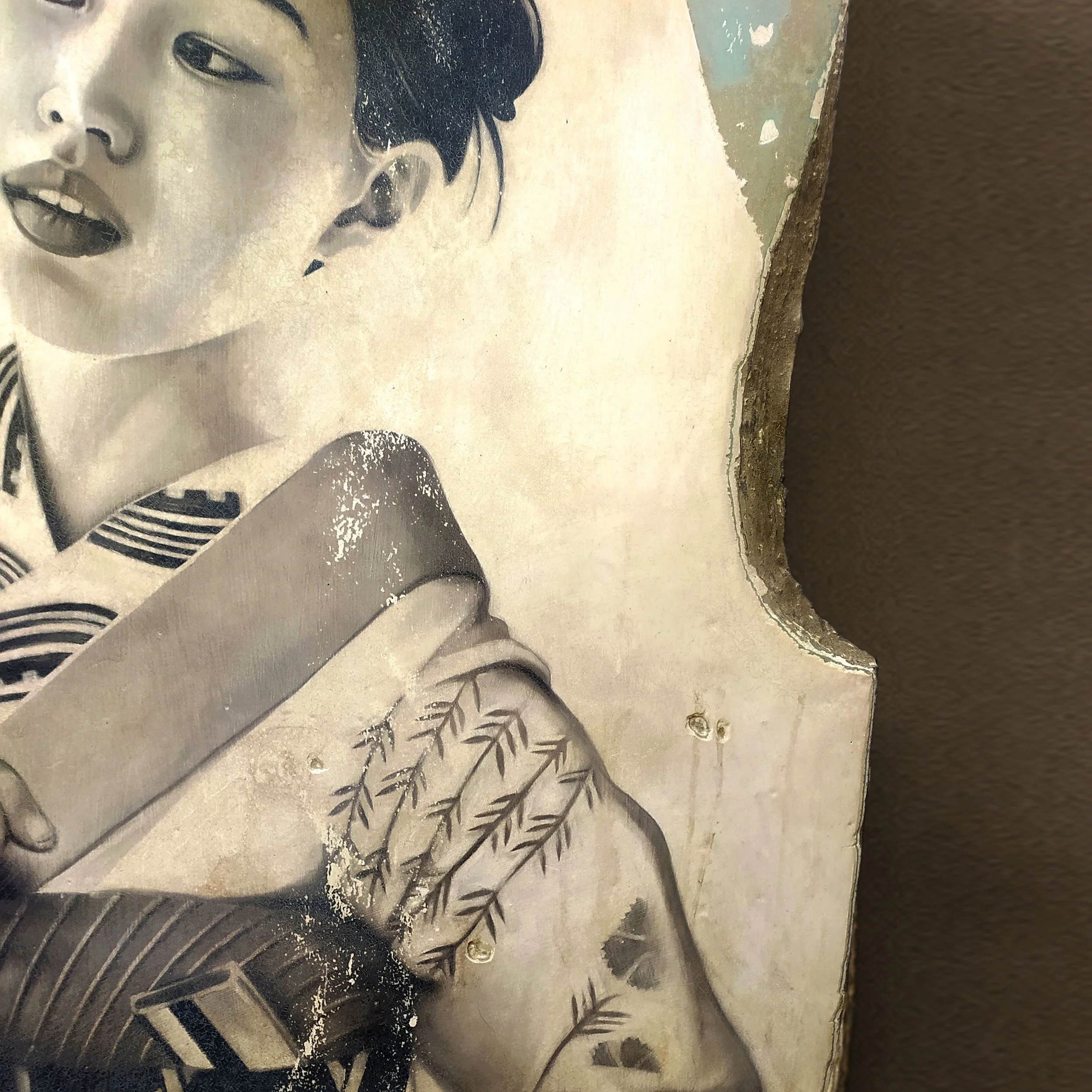 Toni Alfano, Sonatine (87), 2022 - Charcoal/Descialbo/mixed media, detail - (private collection - Nieupoort, BE)