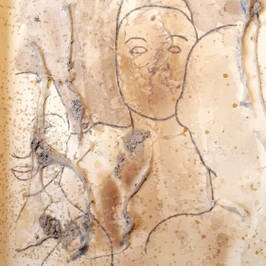 Toni Alfano, Drawing from Sketchbook, 2017 - Pigments on paper and mixed media, detail