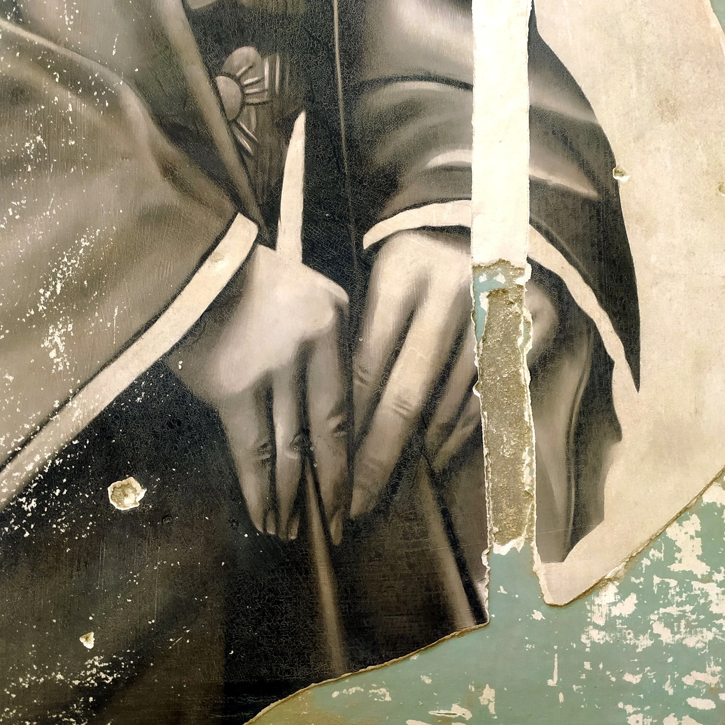 Toni Alfano, Sonatine (92), 2023 - Charcoal/Descialbo/mixed media, detail - (private collection - Milan, IT)