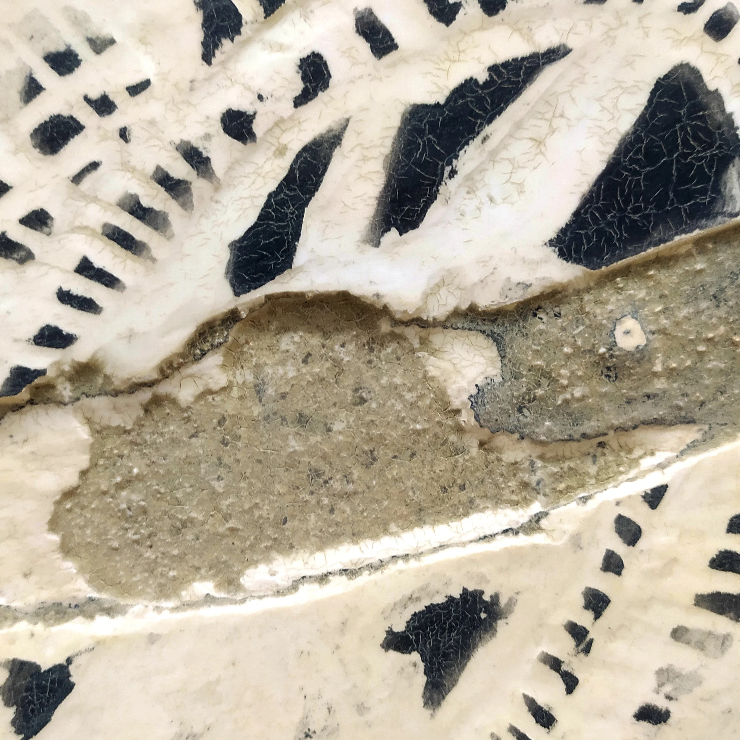 Toni Alfano, Meditterraneo Sacro (08), 2022 - Charcoal/Descialbo/mixed media, detail