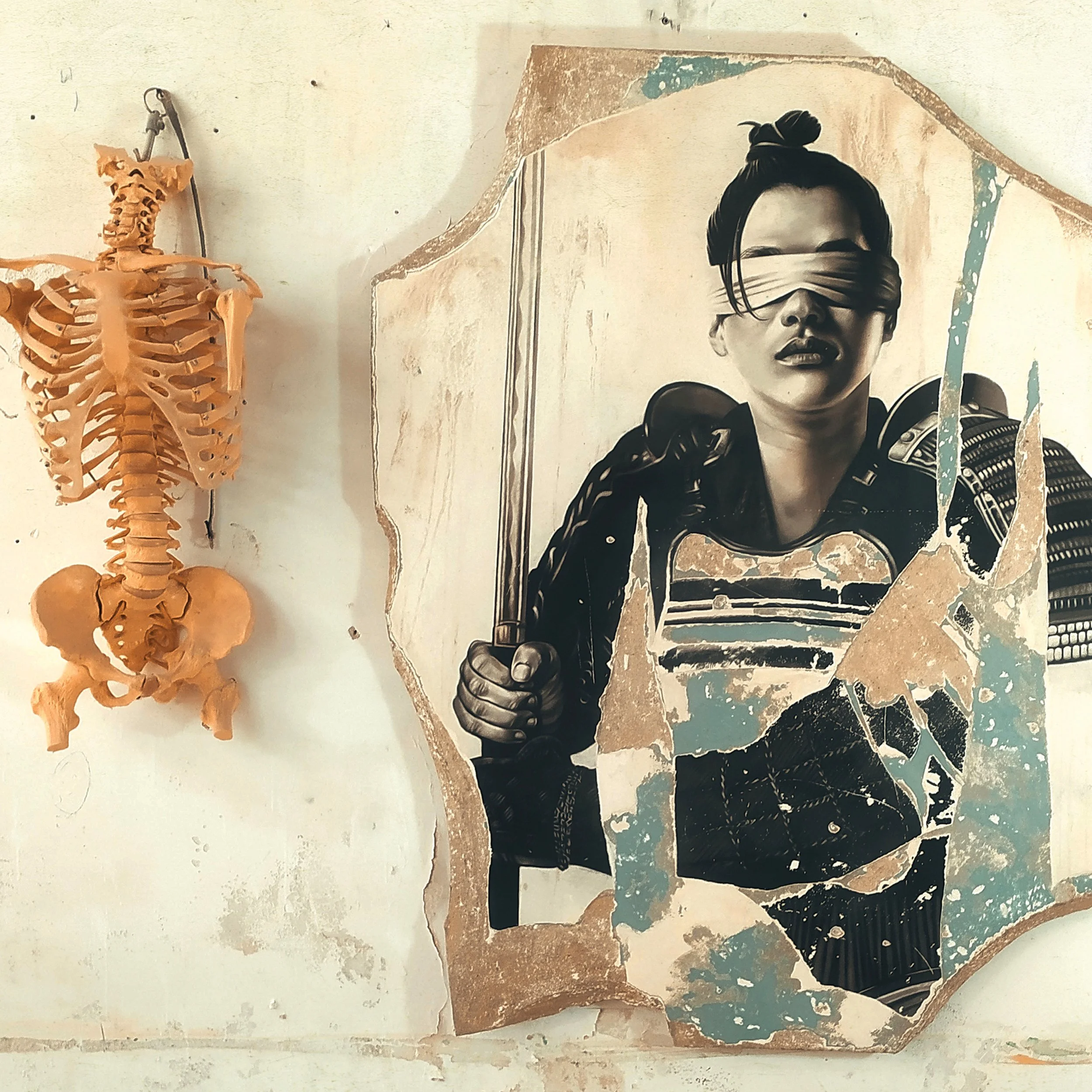 Toni Alfano, Across the Universe (06), 2023 - Charcoal/Descialbo/mixed media, 100x120 cm