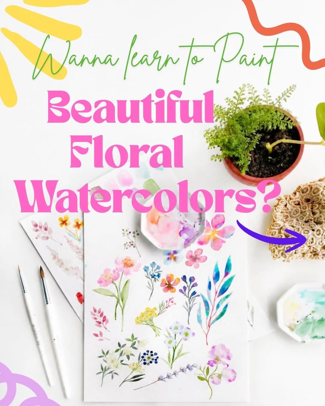 Learn to paint beautiful, loose watercolor florals 🌸

A relaxed 3-hour workshop where you&rsquo;ll learn the foundations of watercolor, create your own floral artwork, and take home your guidebook to keep practising.

30 Aug &middot; 14:00&ndash;17: