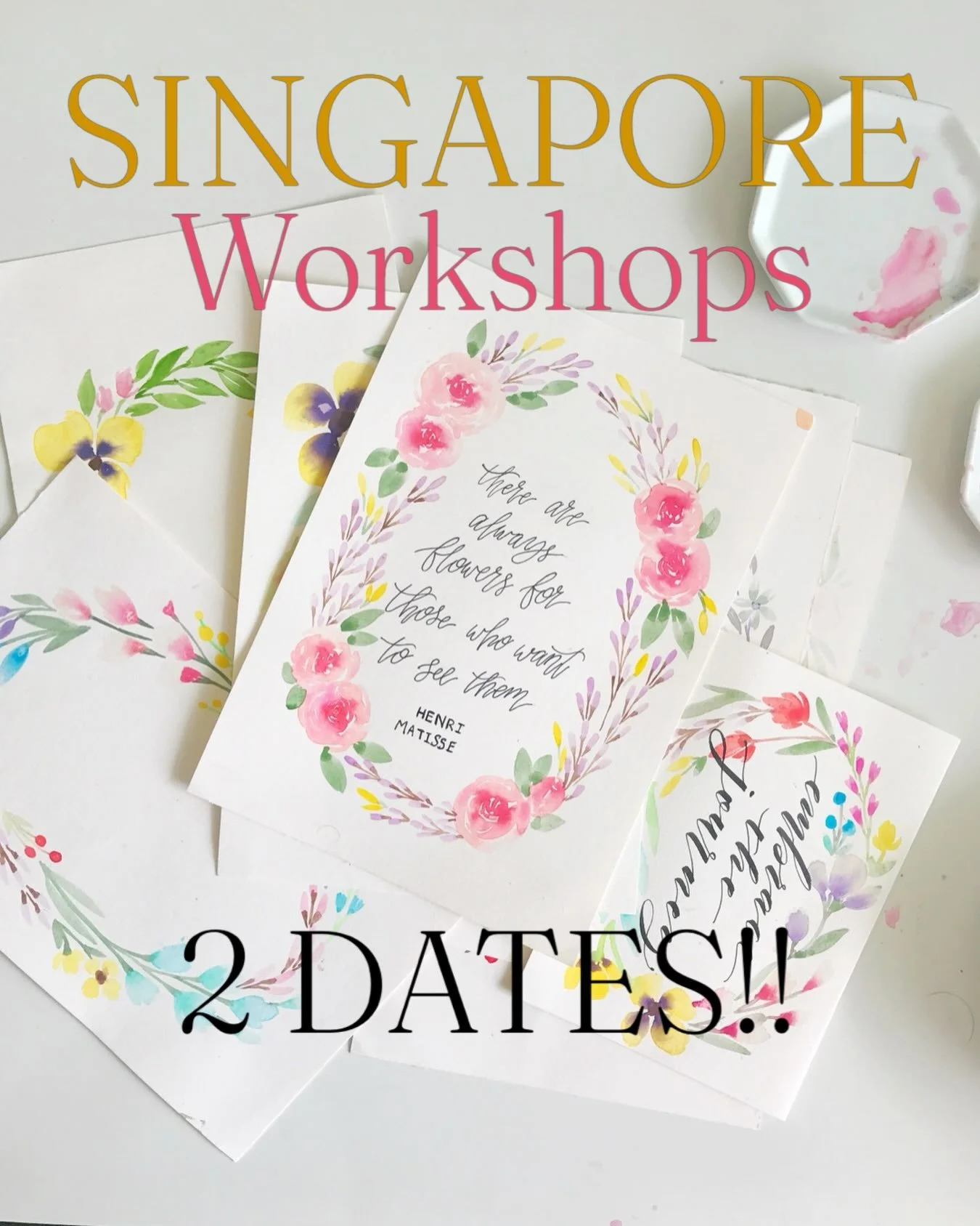 Singapore!! 🇸🇬✨ I&rsquo;ll be back in October and I&rsquo;ve just opened up 2 workshop dates during my trip!

🌸 11 October
🌸 13 October

If you&rsquo;ve been wanting to paint with me, come join me! There are limited seats available 💛

🎟️ Bookin