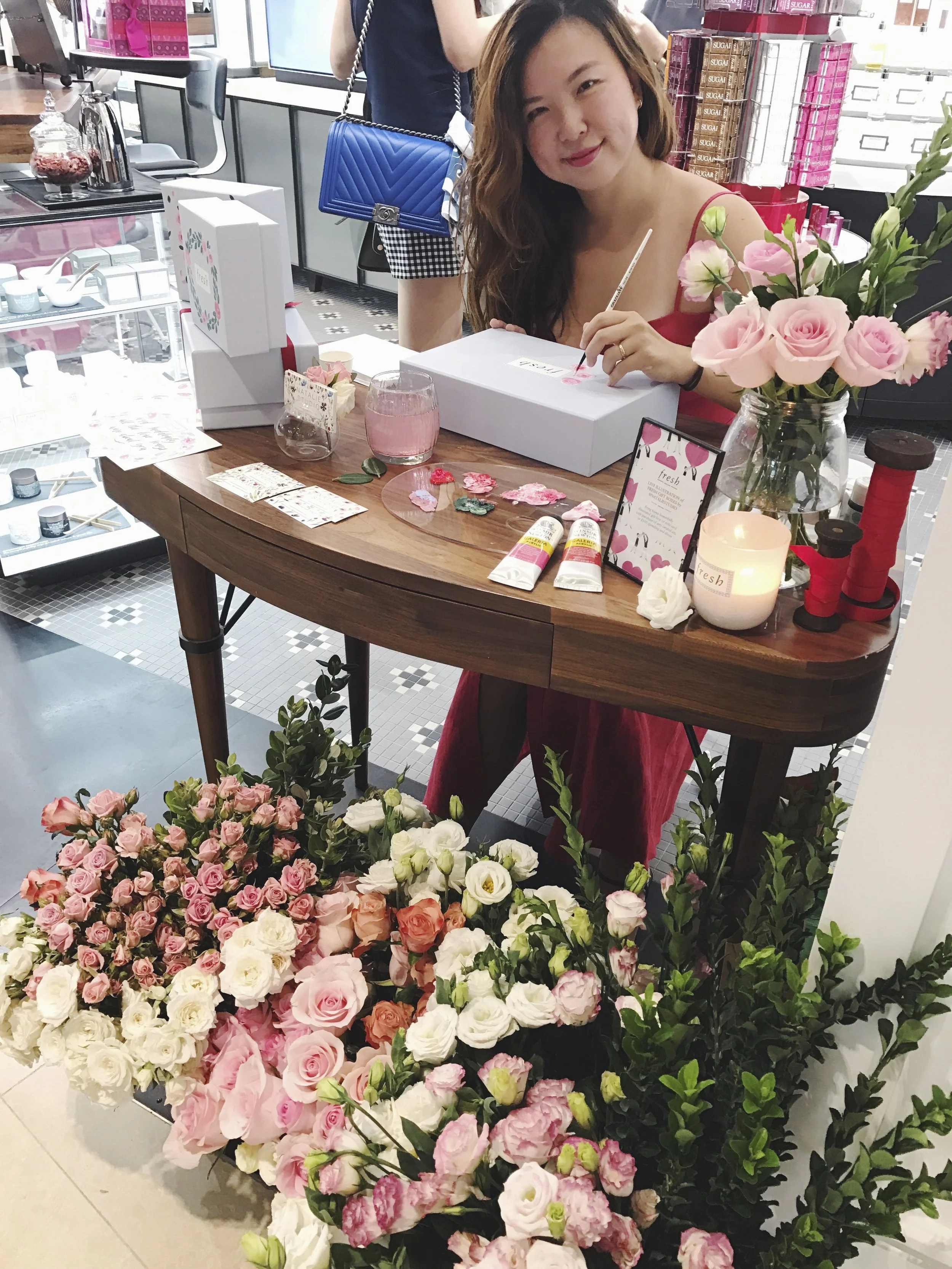 Custom gift boxes live experience in Fresh Beauty