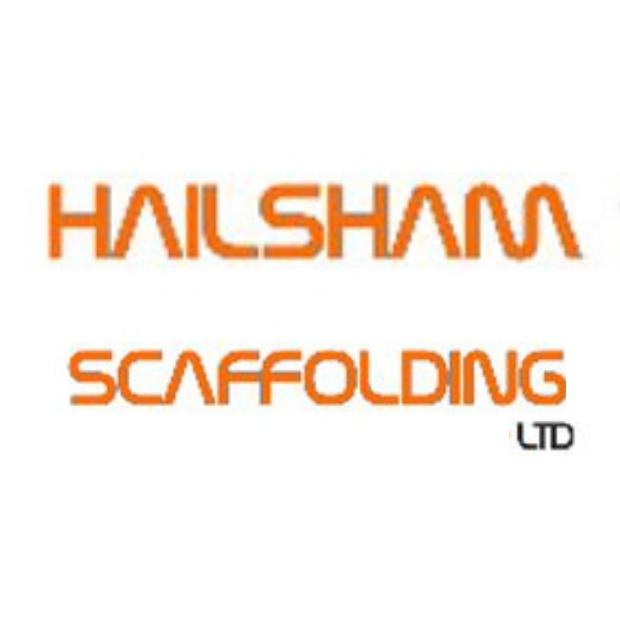 Logo of Hailsham Scaffolding Ltd with orange text on a white background.