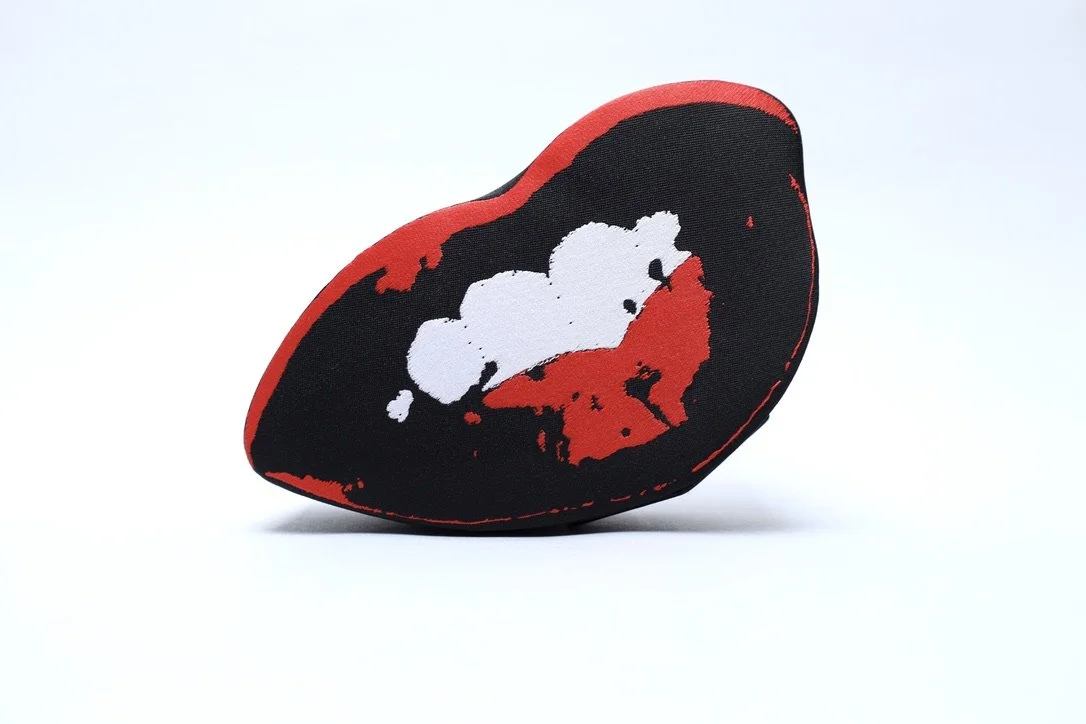 2004 Andy Warhol by Philip Treacy Marilyn Monroe satin lip clutch bag