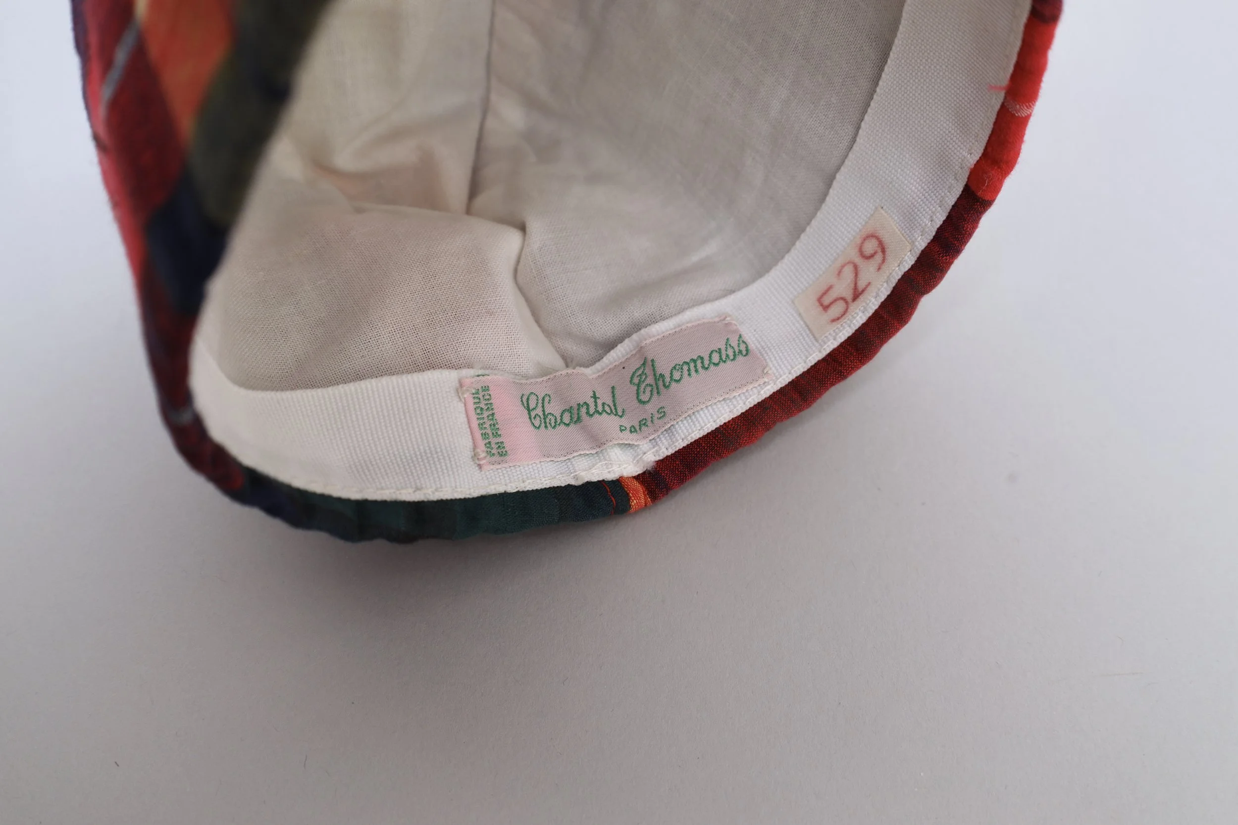 S/S 1984 Chantal Thomass hat sample label tag
